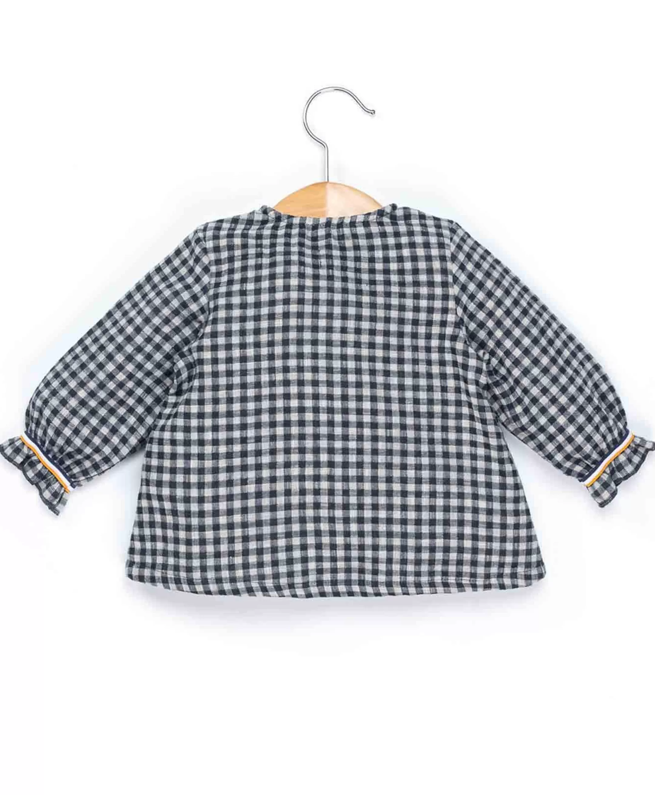 Terre de Marins BLOUSE ML CARREAUX INDIGO CHALOUSE Outlet