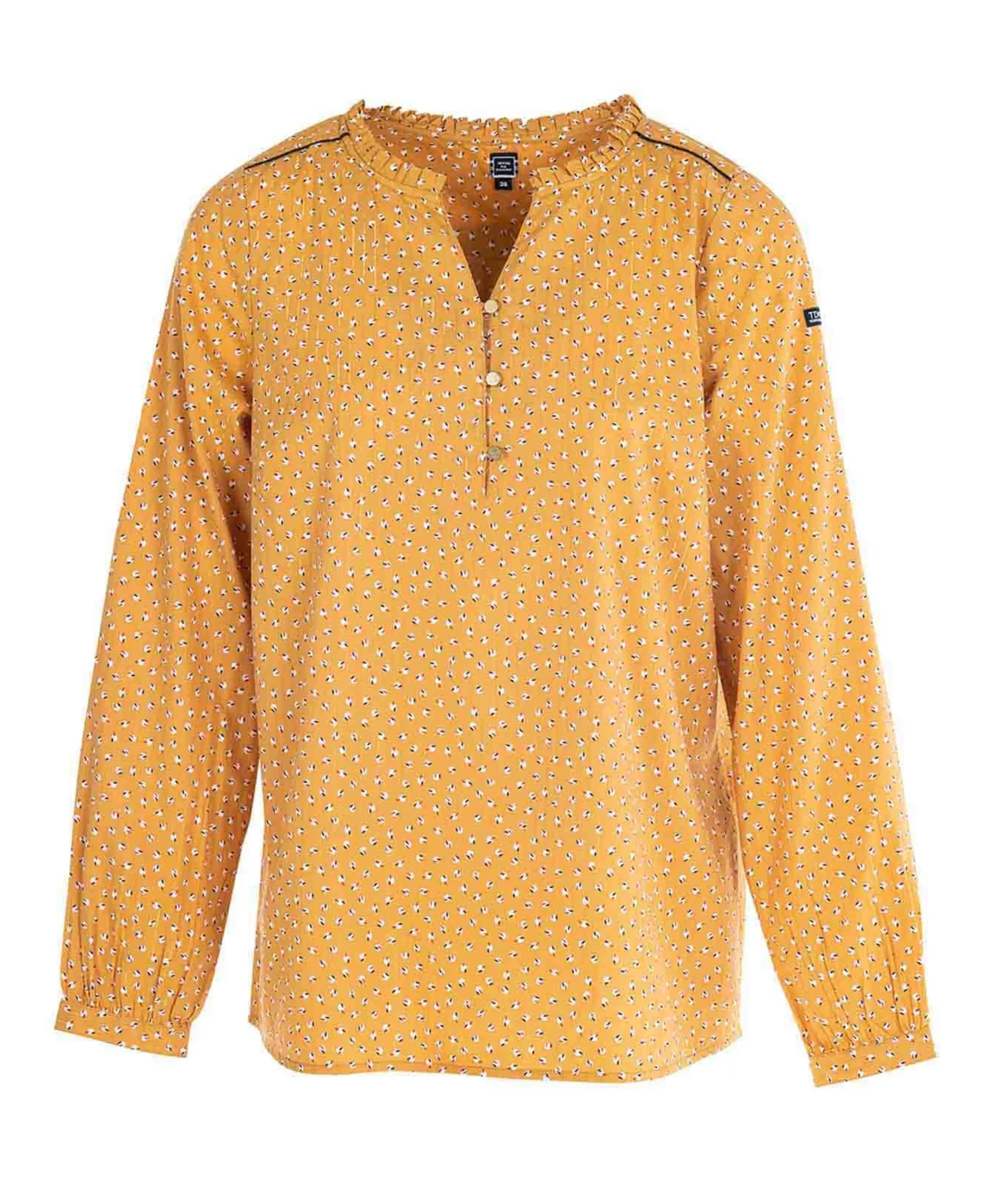 Terre de Marins BLOUSE ML IMPRIME JAUNE BALDORE Shop