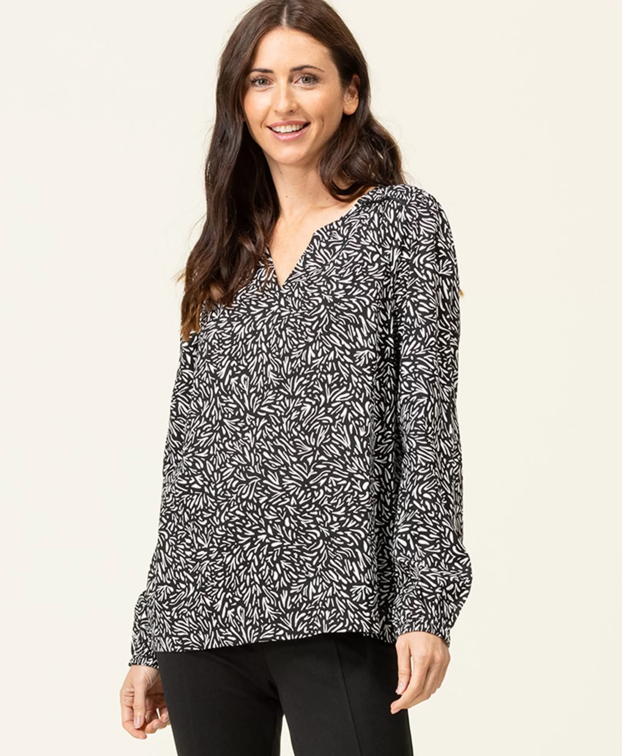 Terre de Marins BLOUSE ML IMPRIME NOIR CAROX Hot