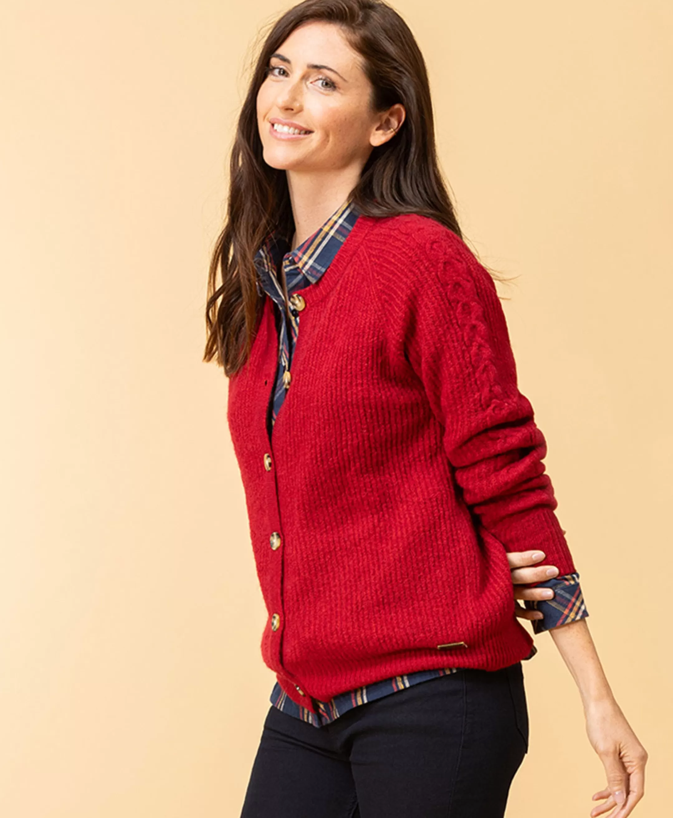 Terre de Marins CARDIGAN TRICOT FRAMBOISE GIPAK Flash Sale