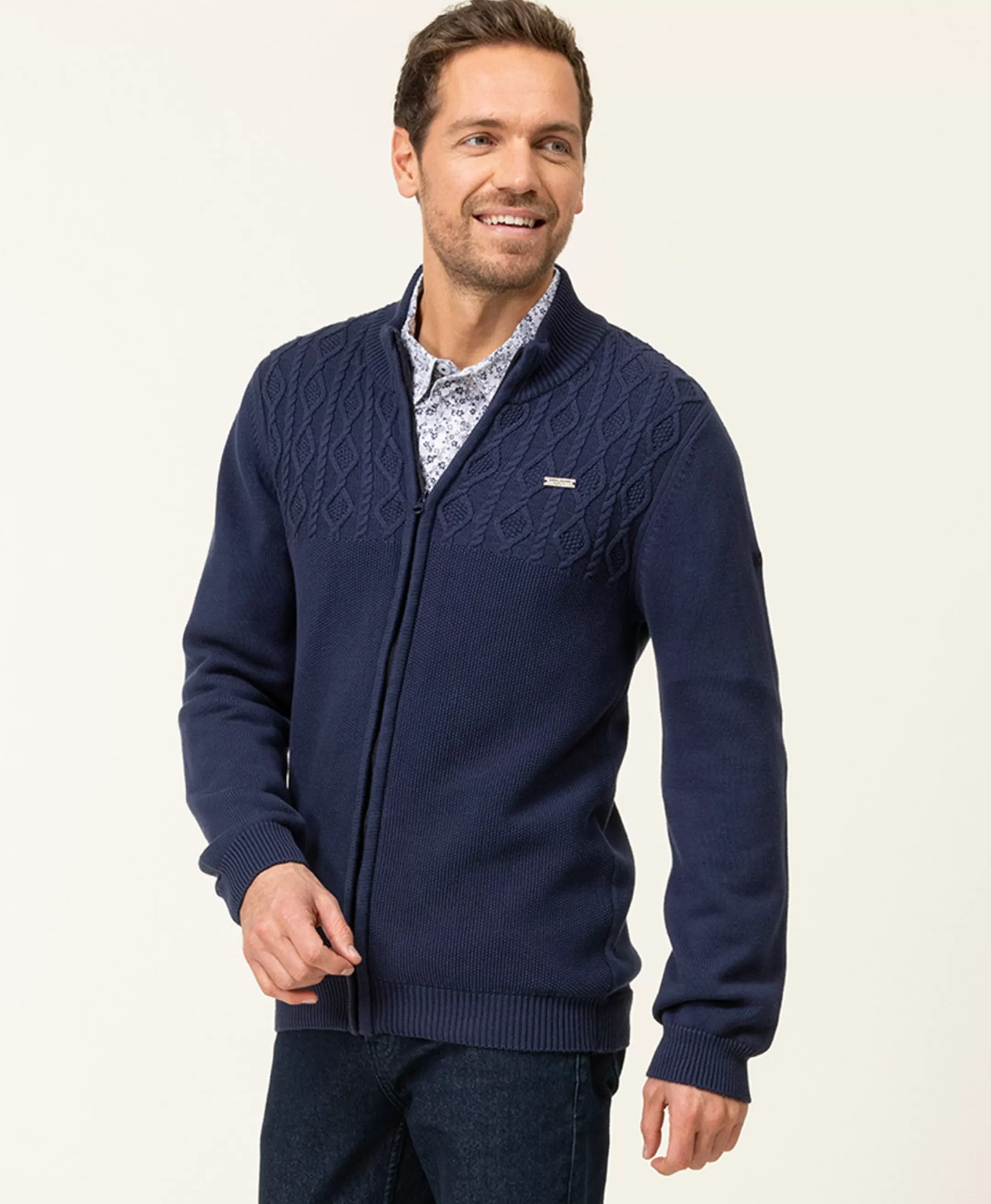 Terre de Marins CARDIGAN TRICOT INDIGO GORSA Cheap