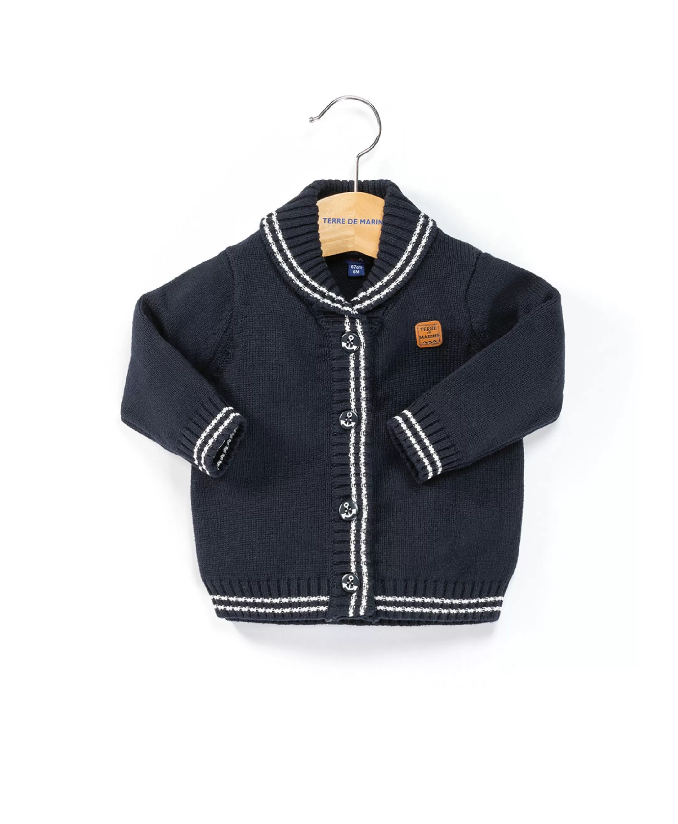 Terre de Marins CARDIGAN TRICOT INDIGO TIMONO Best Sale