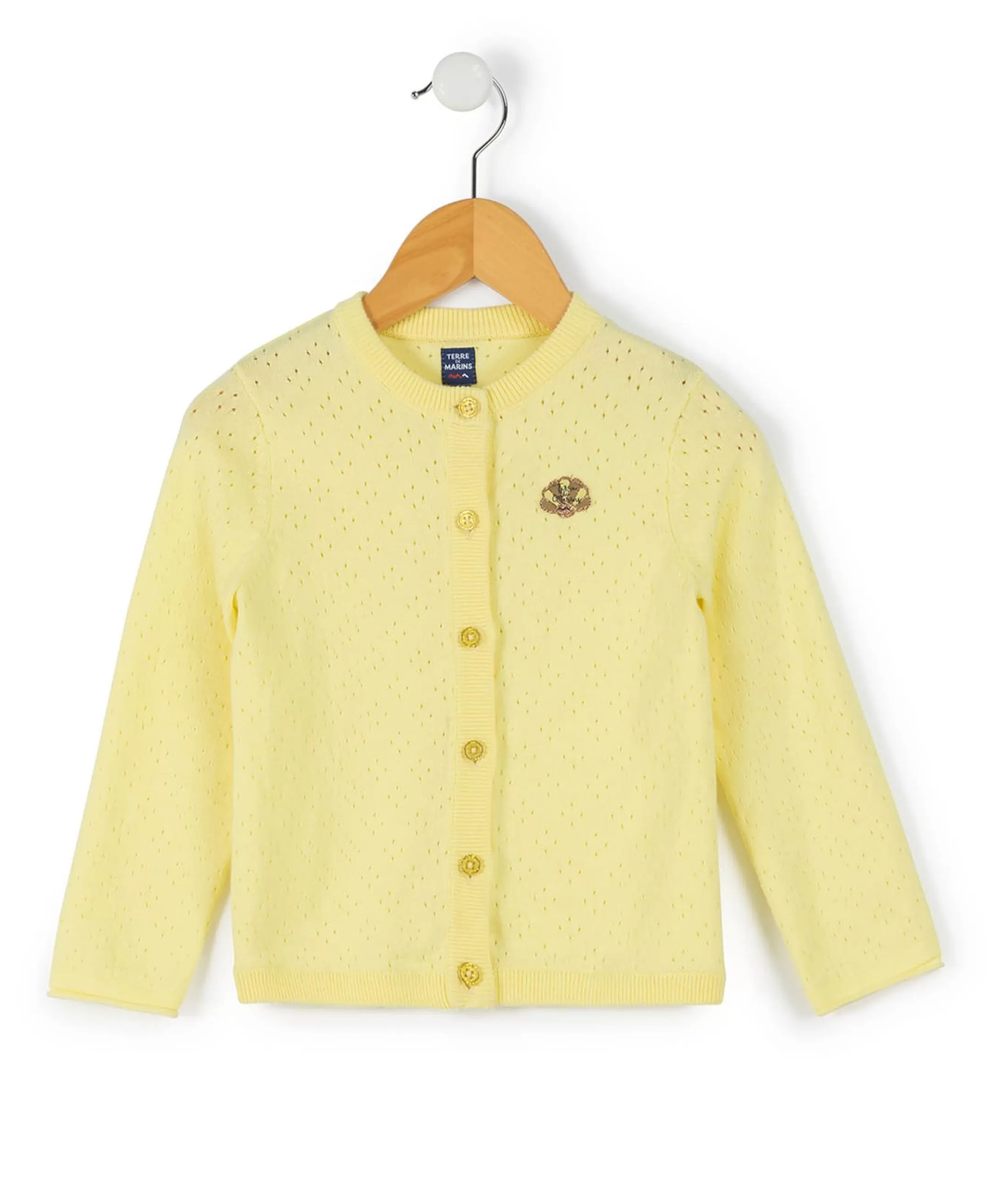 Terre de Marins CARDIGAN TRICOT JAUNE BLANCHI IJOL Outlet