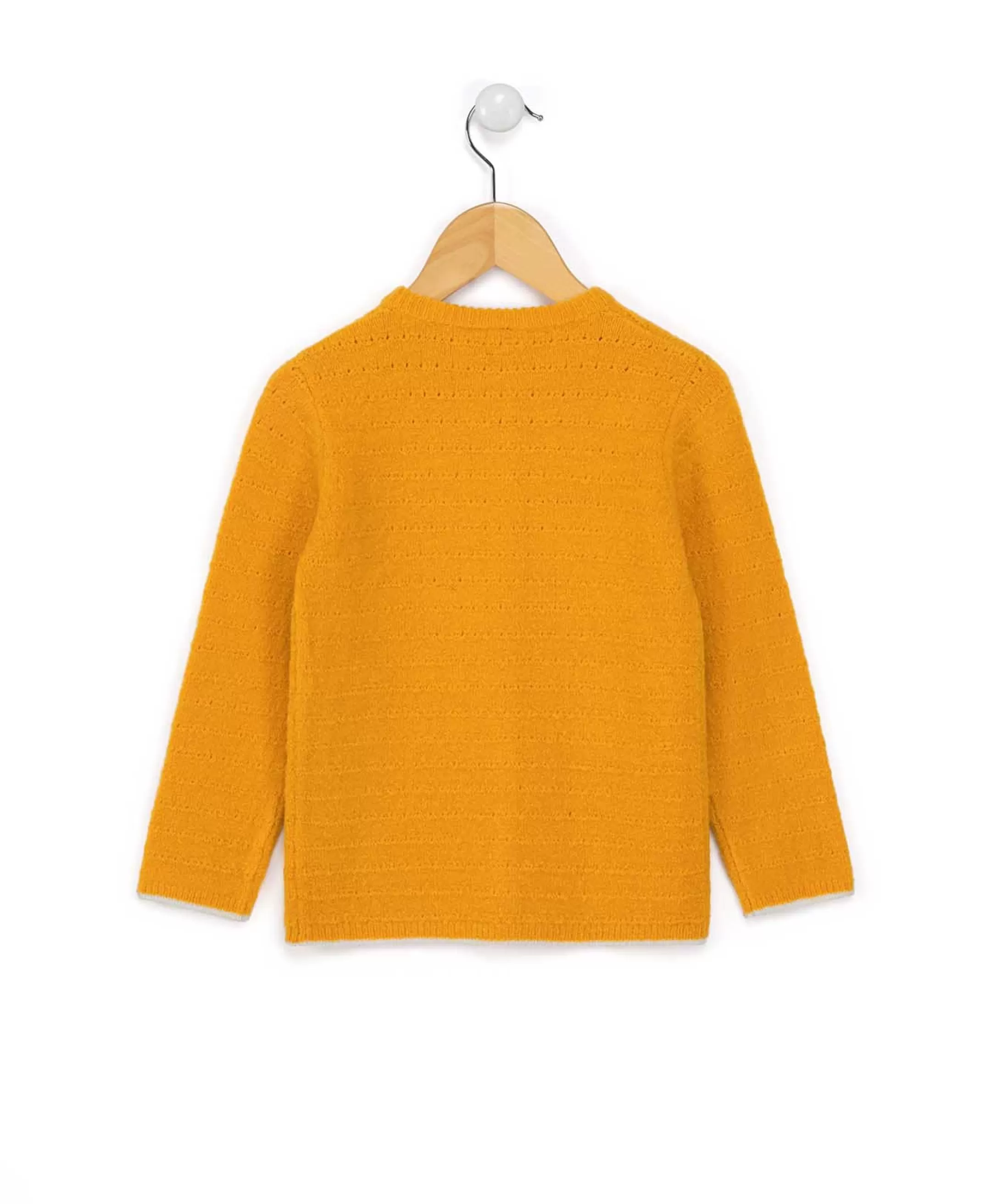 Terre de Marins CARDIGAN TRICOT JAUNE OCRE CIZAL Store