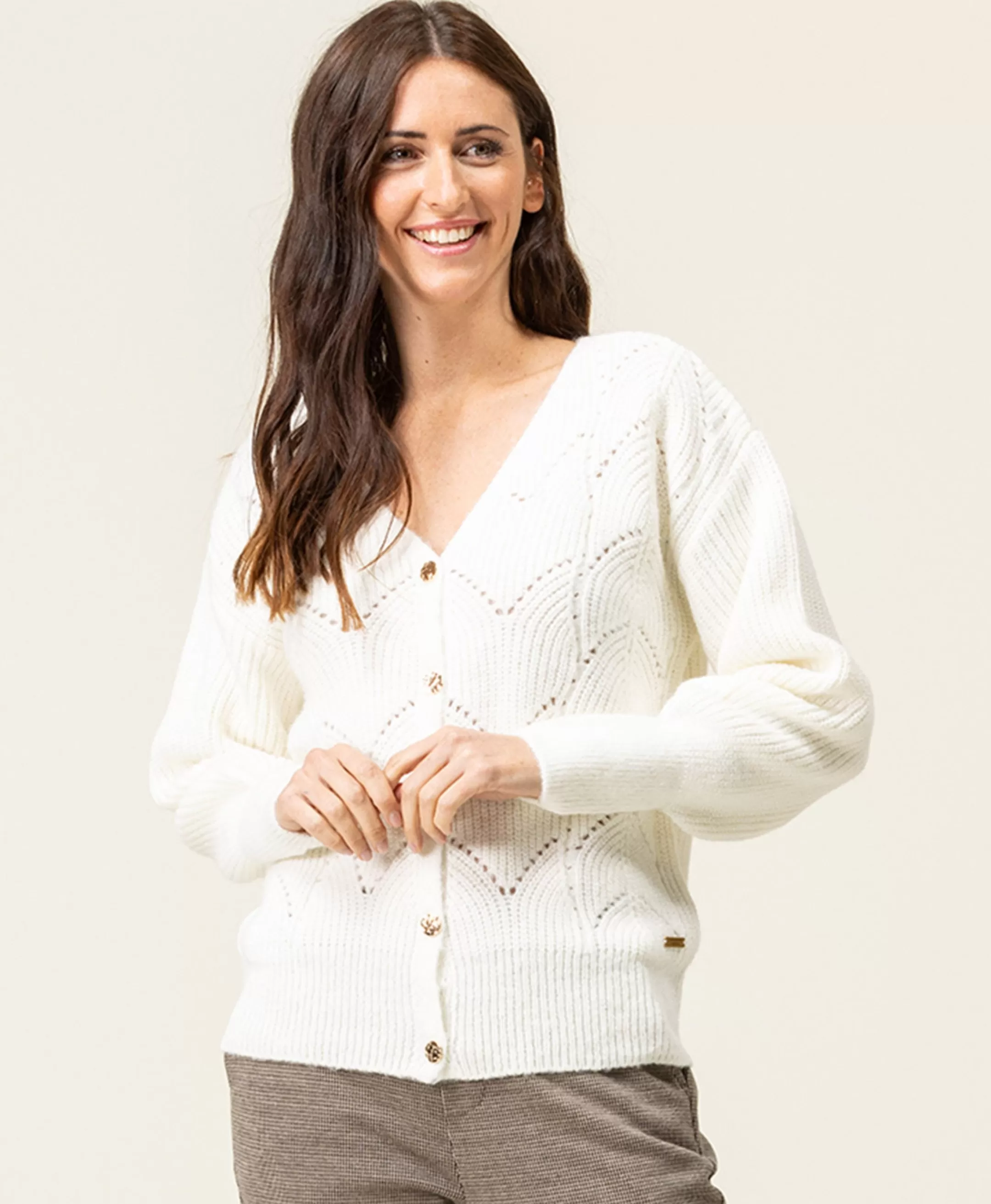 Terre de Marins CARDIGAN TRICOT NATUREL KOUROS Best Sale