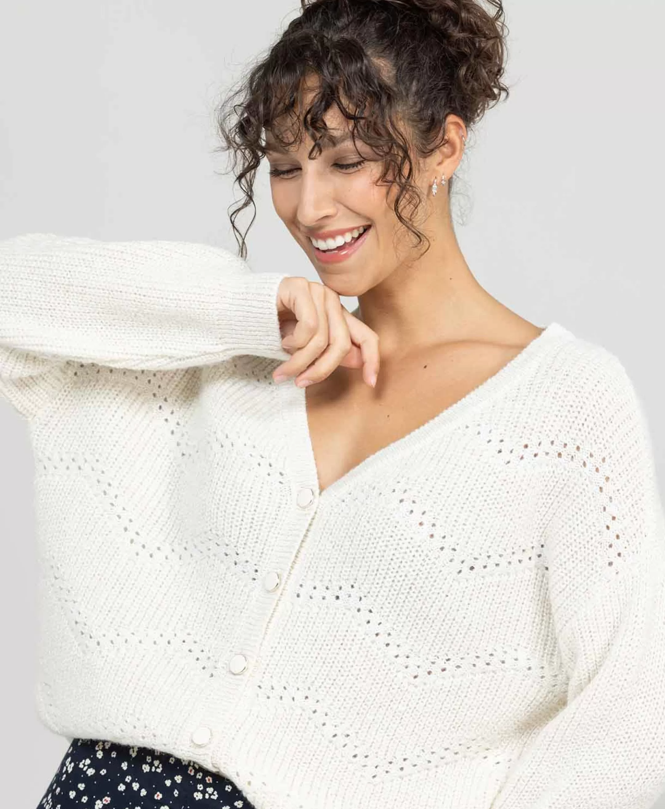 Terre de Marins CARDIGAN TRICOT NATUREL TOKAINA Fashion