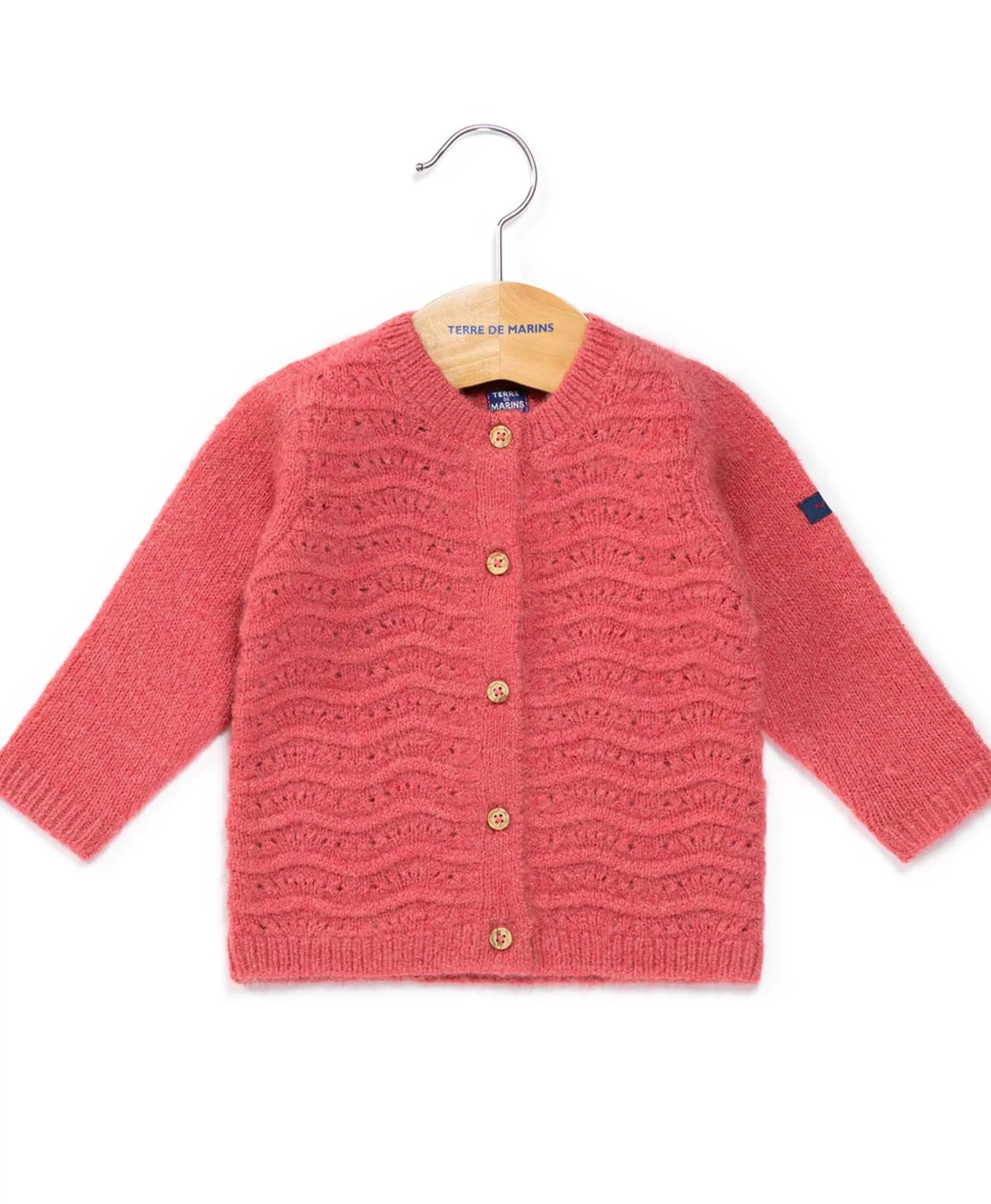 Terre de Marins CARDIGAN TRICOT ROSE FONCE GASPARINE Sale