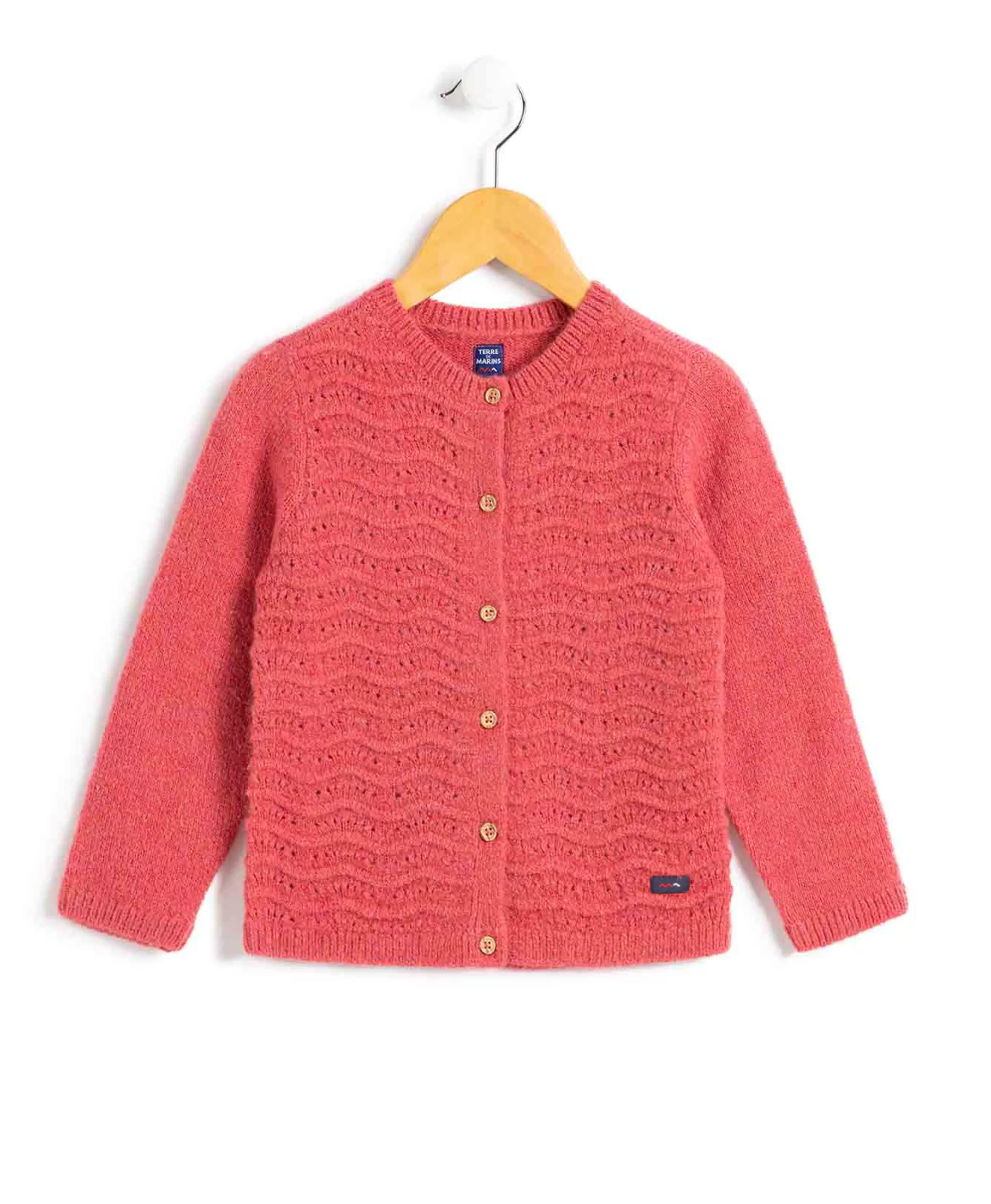 Terre de Marins CARDIGAN TRICOT ROSE FONCE GIZAL New