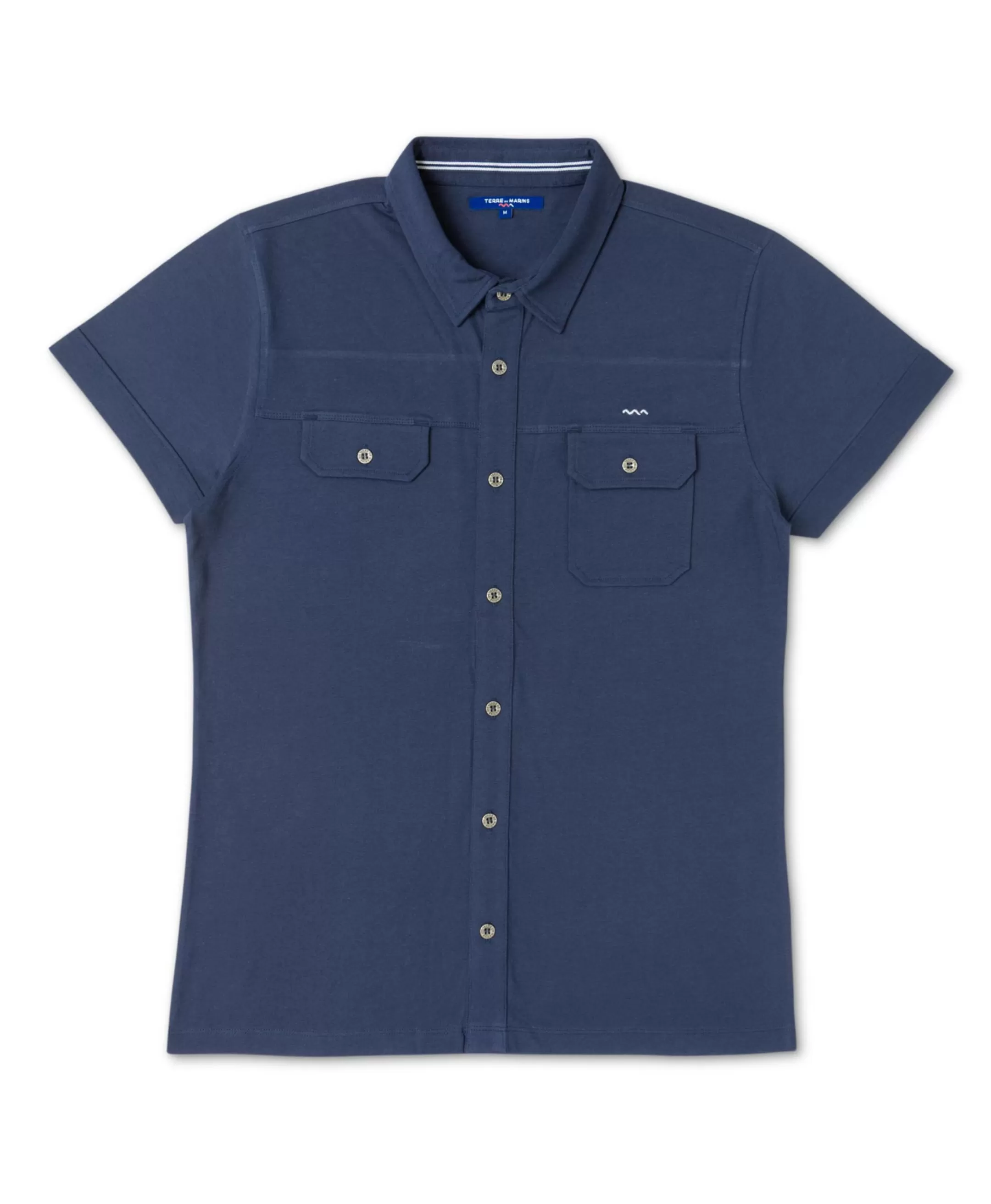 Terre de Marins CHEMISE CHEMISIER MC INDIGO ERTOK Shop