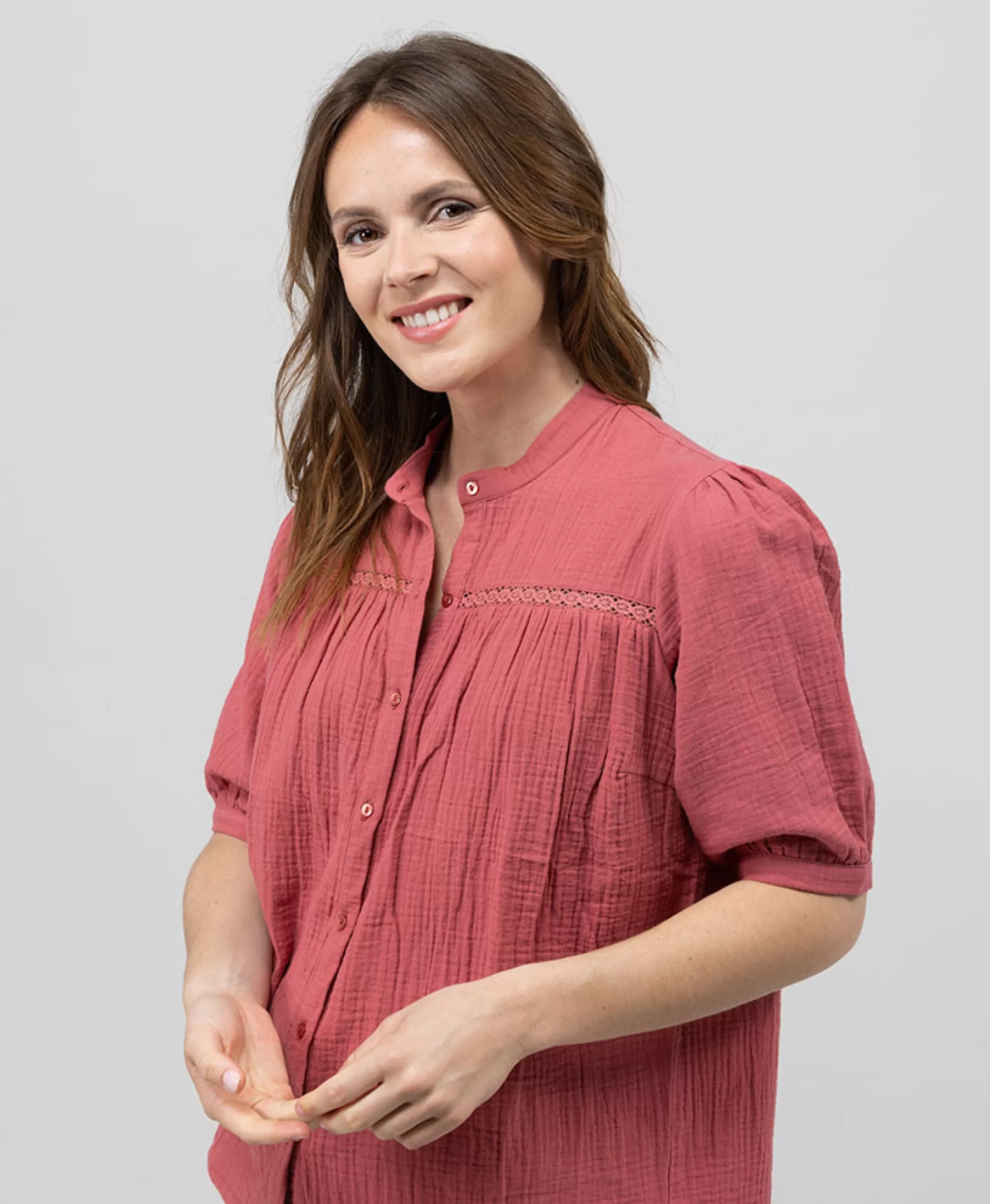 Terre de Marins CHEMISE CHEMISIER MC TERRACOTTA EMISE Best