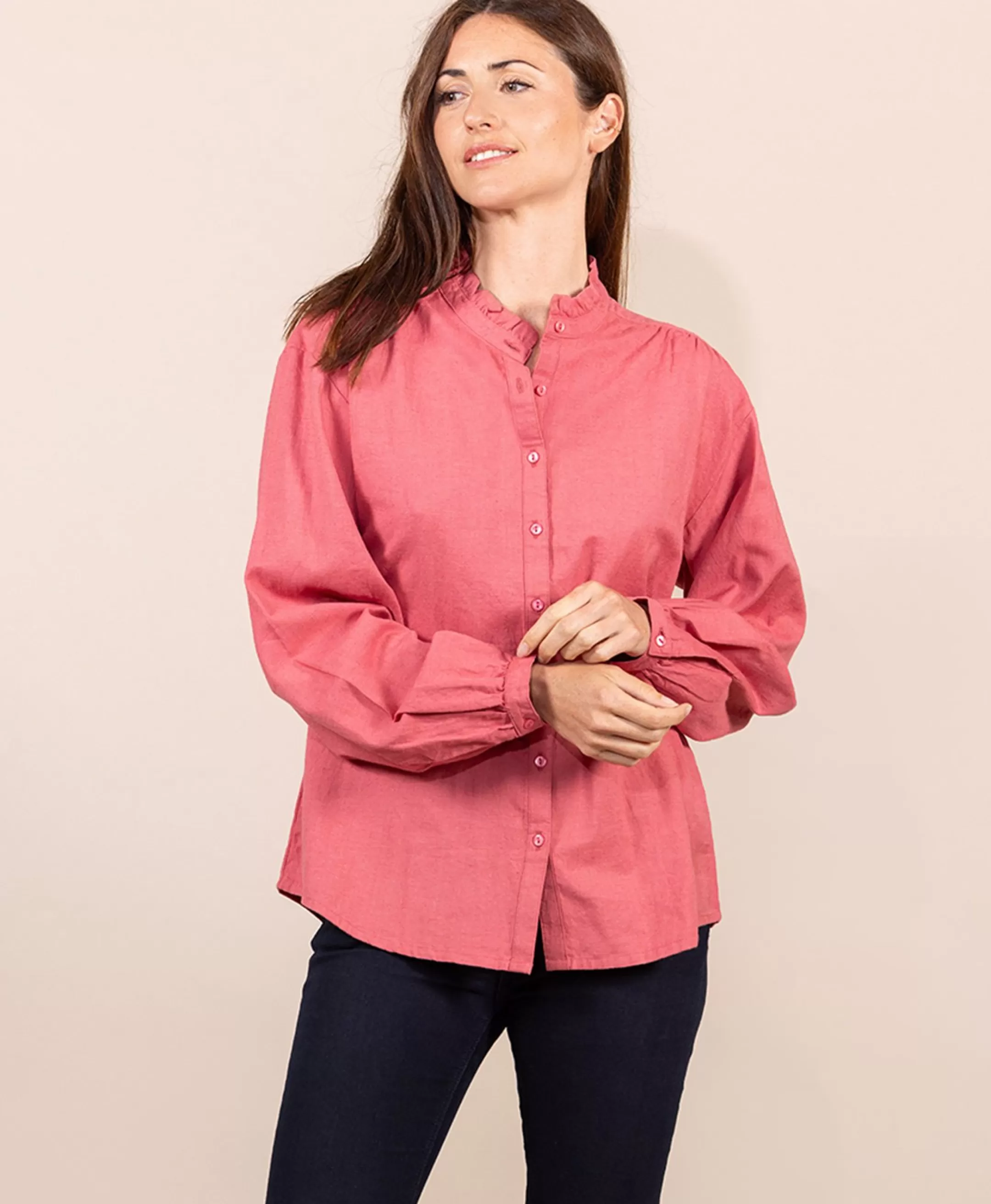 Terre de Marins CHEMISE CHEMISIER ML BOIS DE ROSE CARVIE Sale