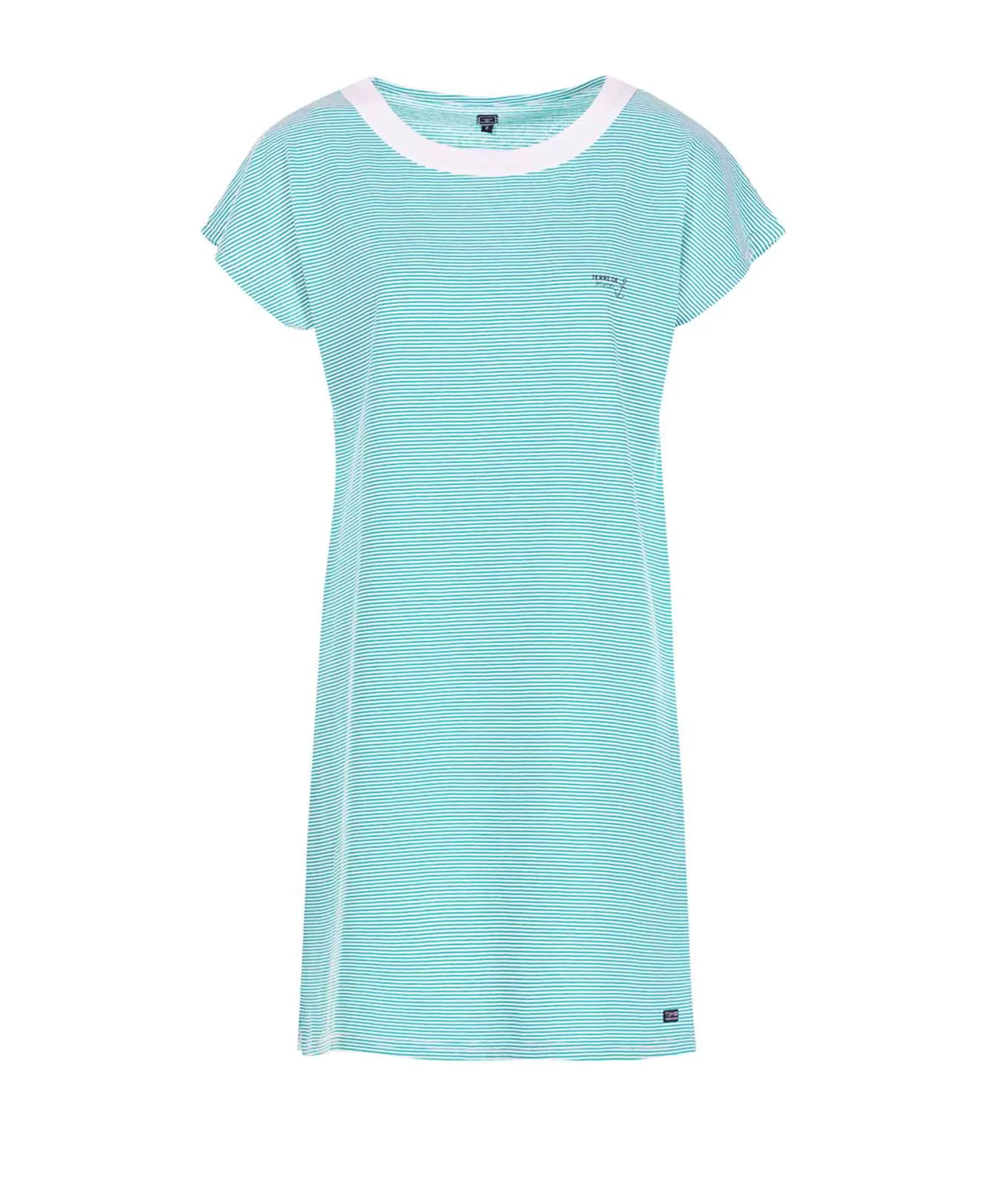 Terre de Marins CHEMISE DE NUIT FOND BLANC RAYE VERT NOLEY Fashion