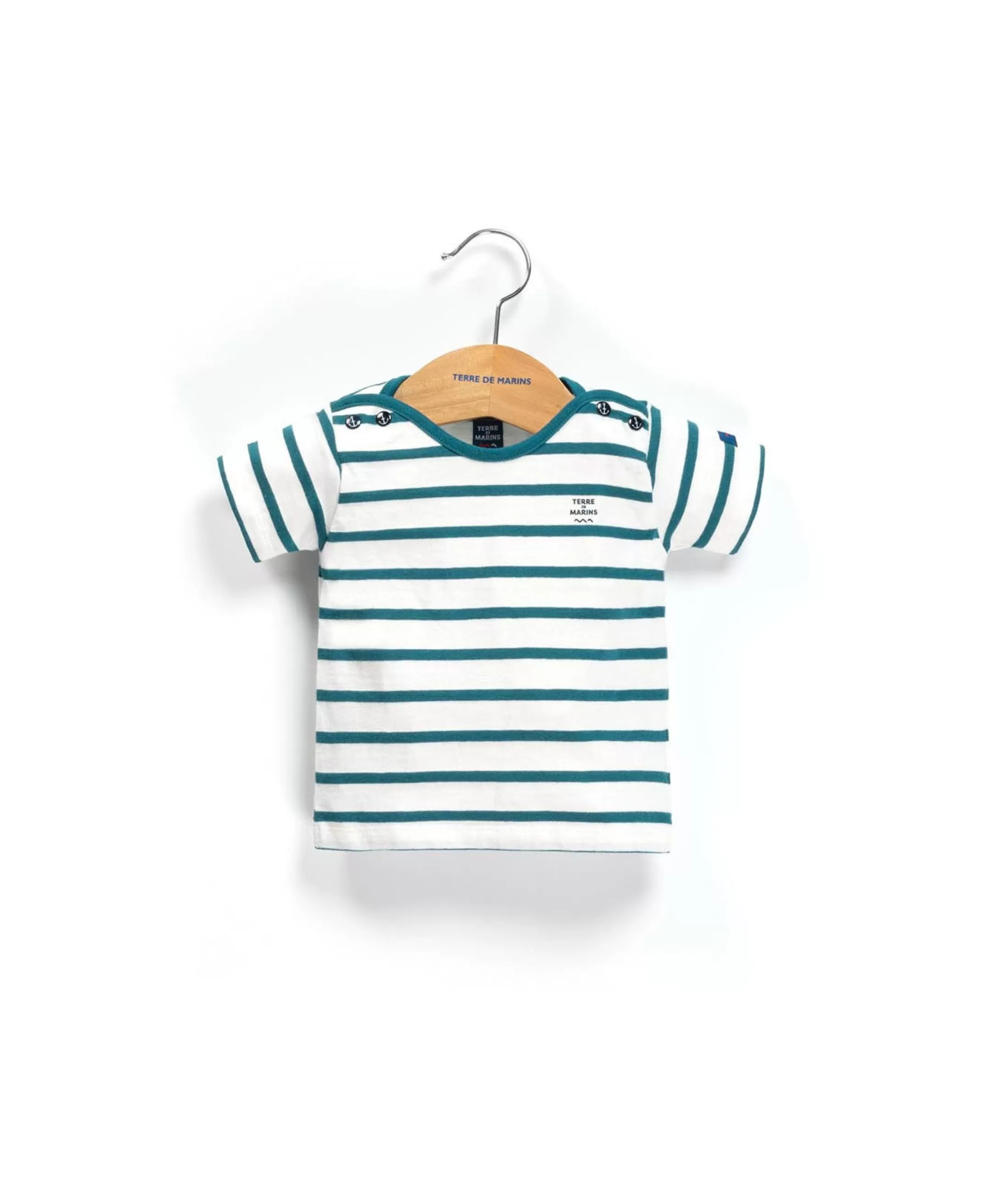 Terre de Marins MARINIERE MC FD NATUREL RY BLEU CANARD PESTELAN Clearance