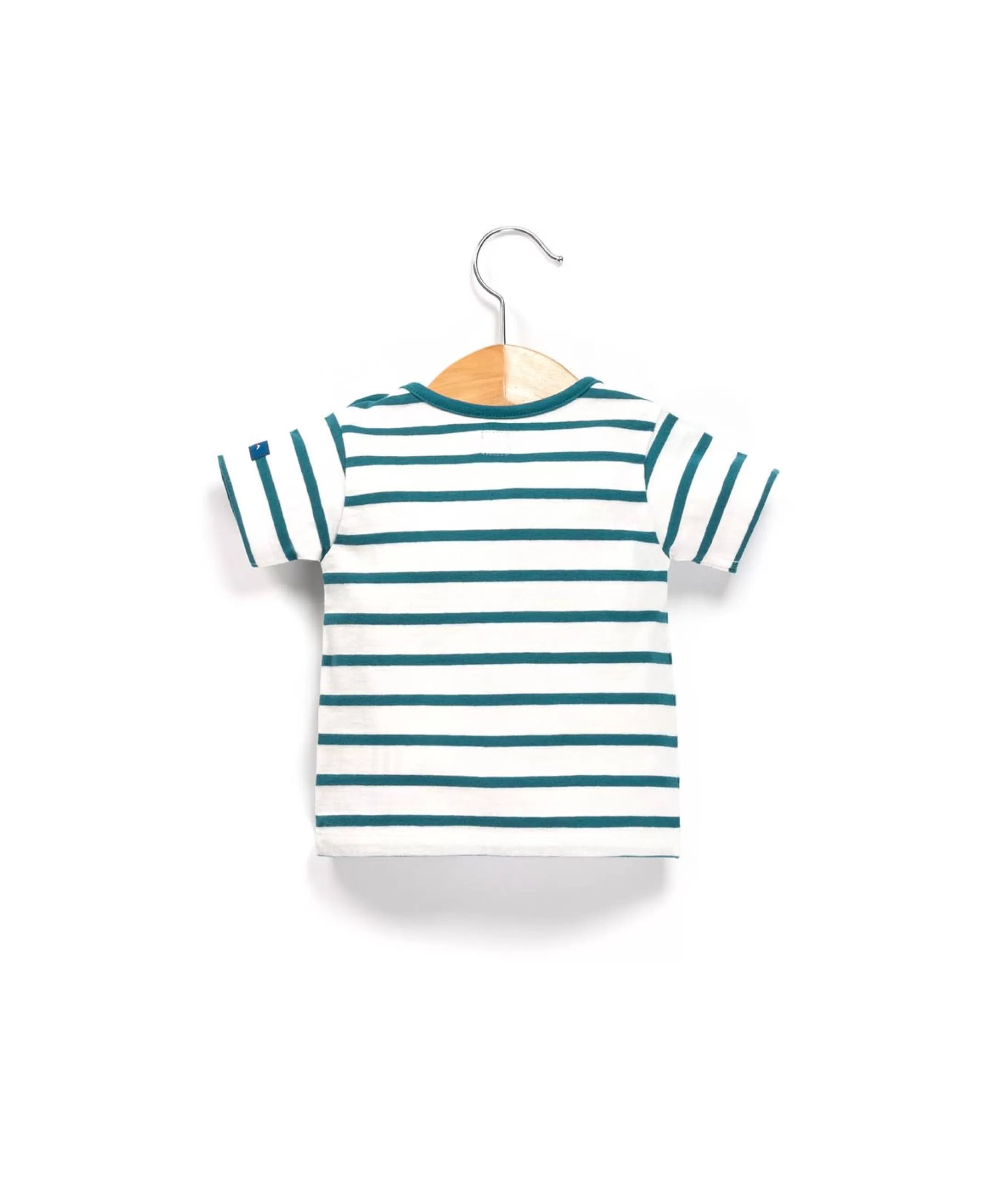 Terre de Marins MARINIERE MC FD NATUREL RY BLEU CANARD PESTELAN Clearance