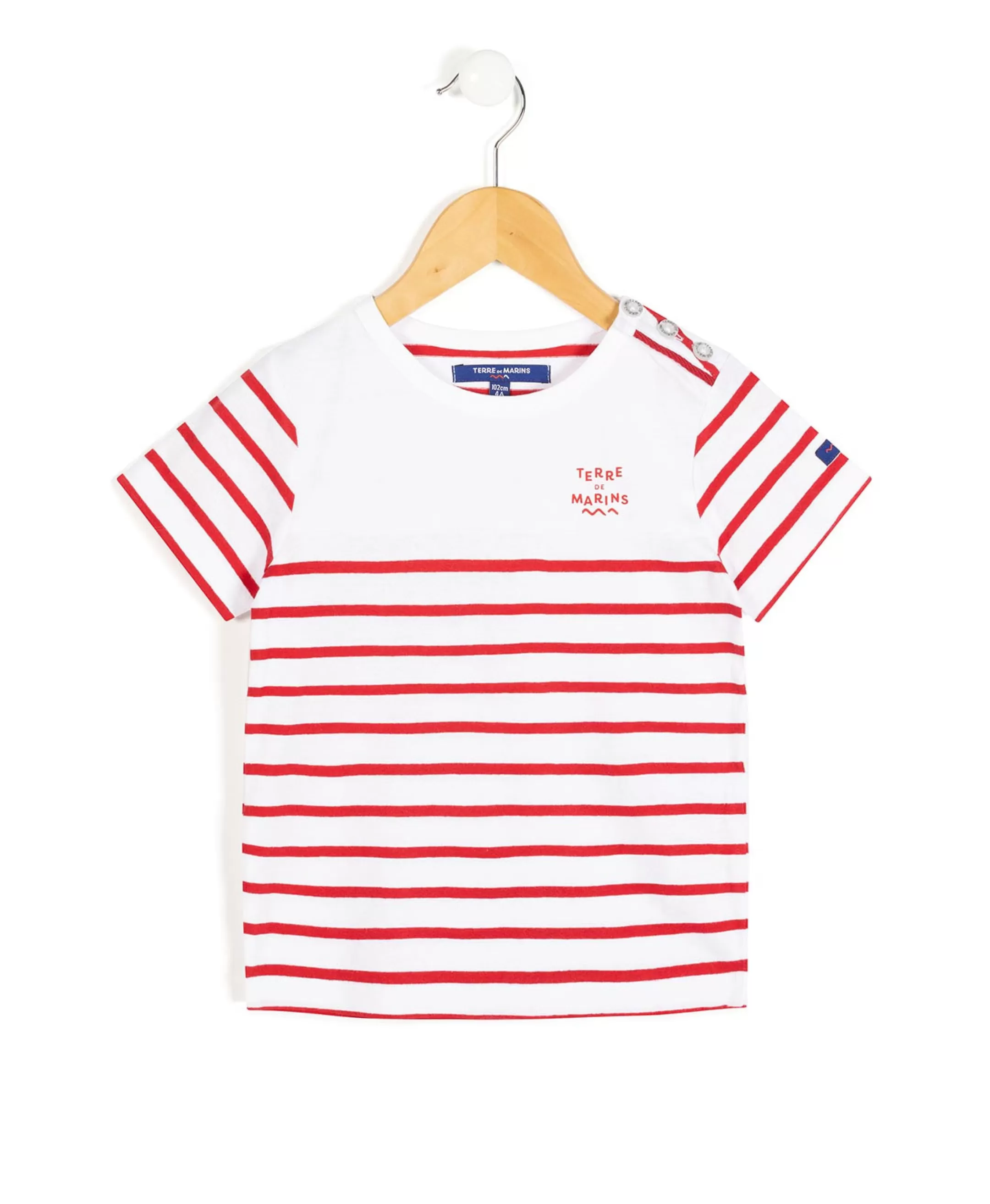 Terre de Marins MARINIERE MC FOND BLANC RAYE ROUGE AQOI Outlet