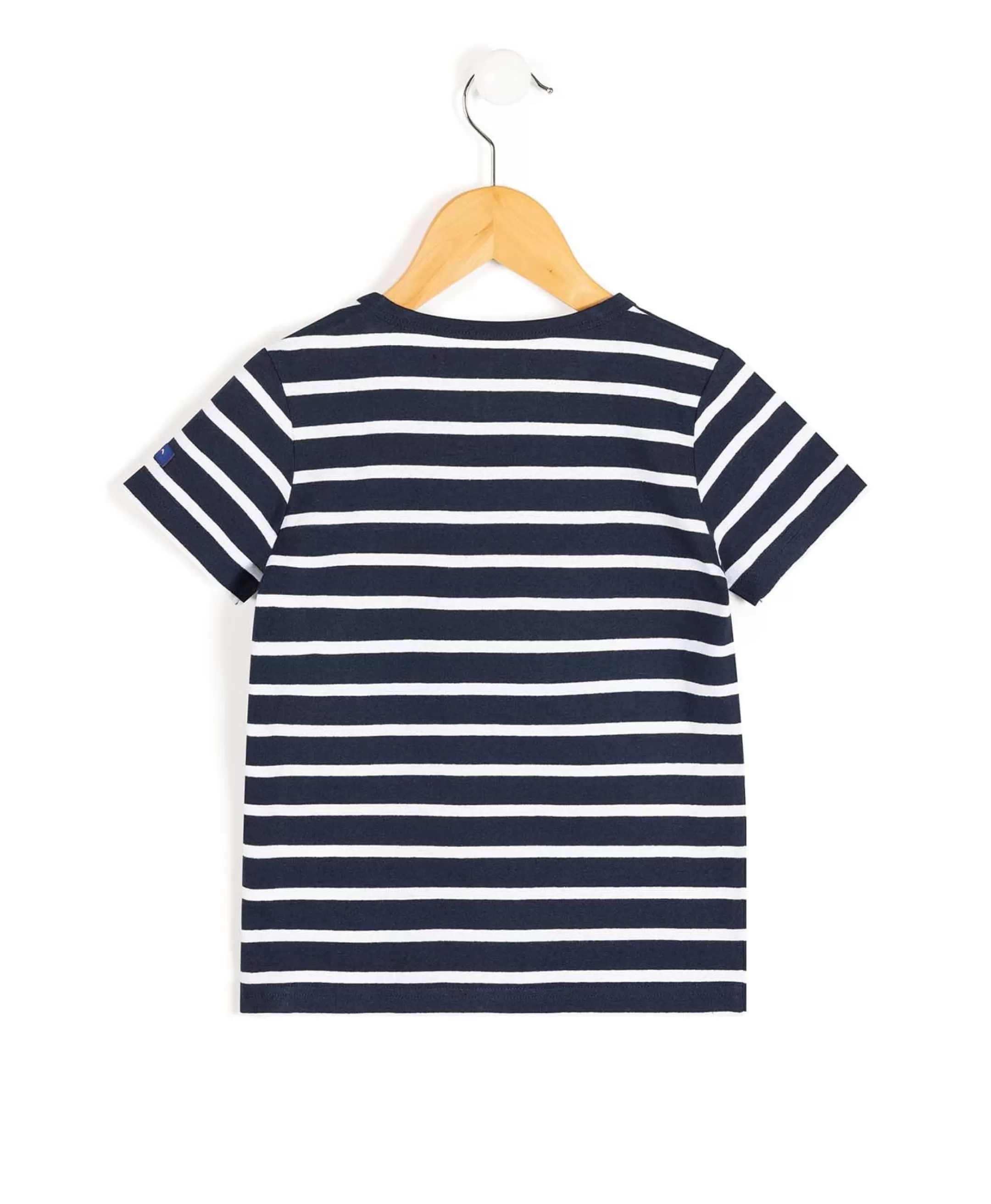 Terre de Marins MARINIERE MC FOND INDIGO RAYE BLANC AQOI Store