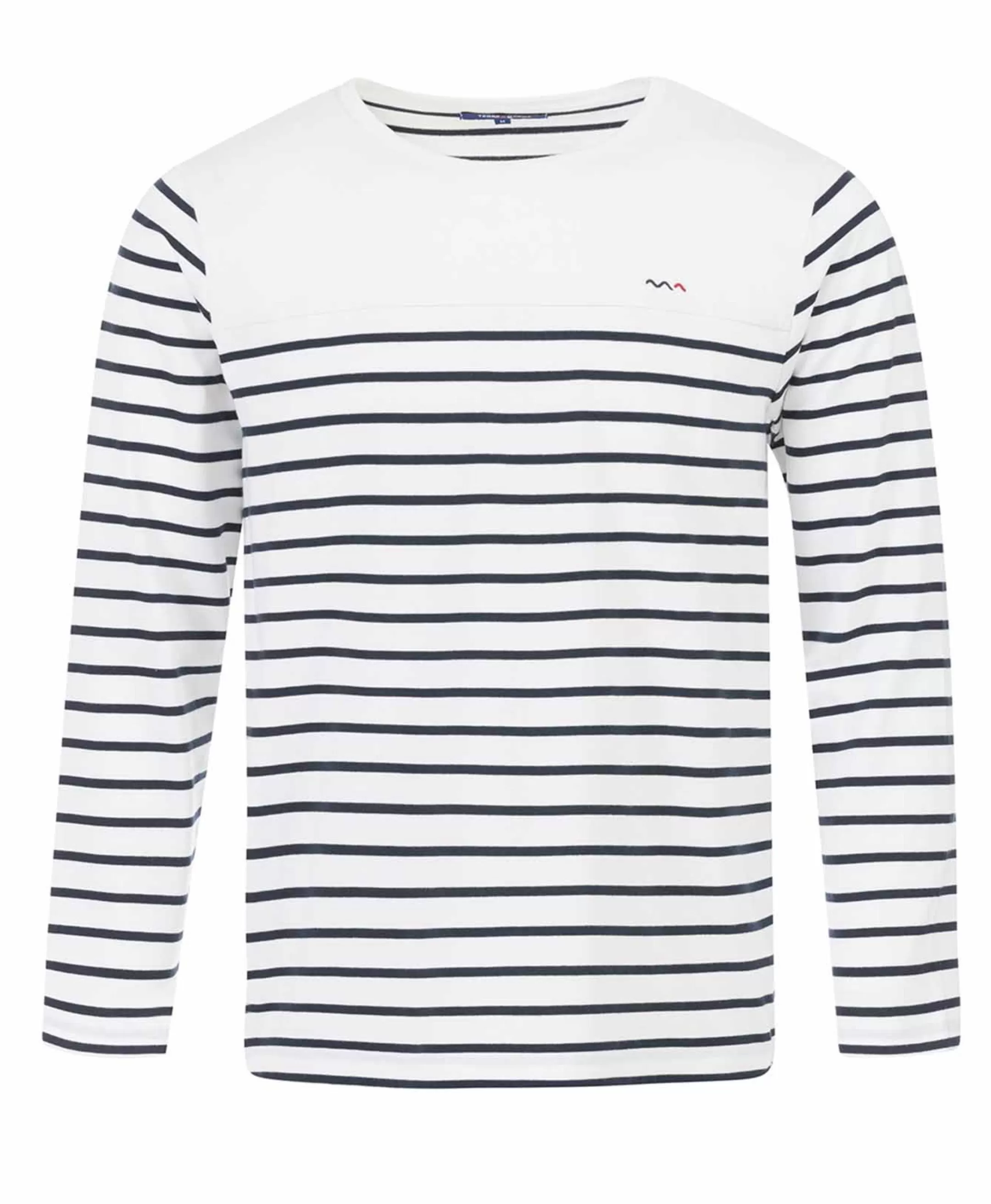 Terre de Marins MARINIERE ML FOND BLANC OPT RAYE MARINE CALUNQUE Cheap