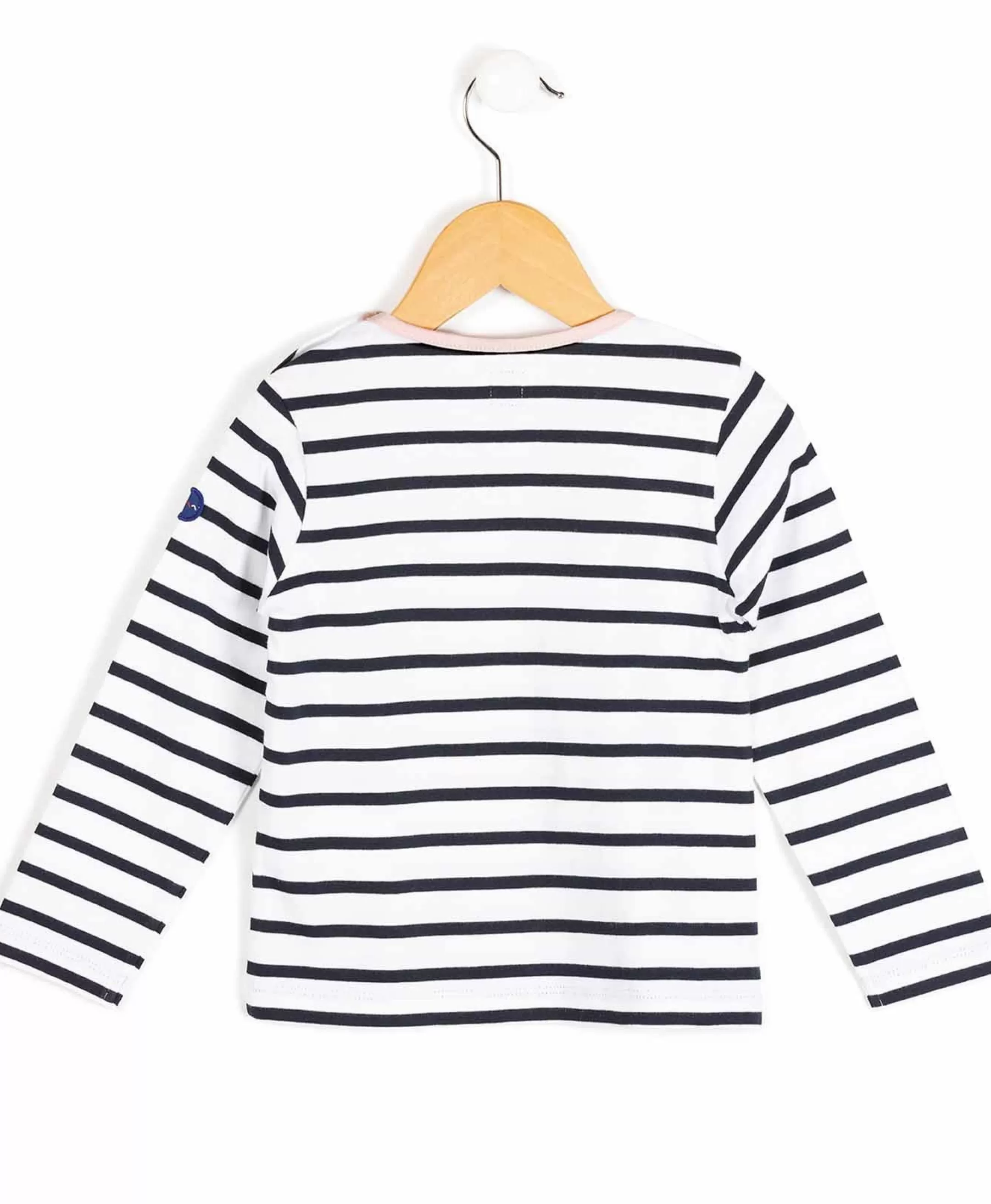 Terre de Marins MARINIERE ML FOND BLANC RAYE INDIGO POBATI Shop