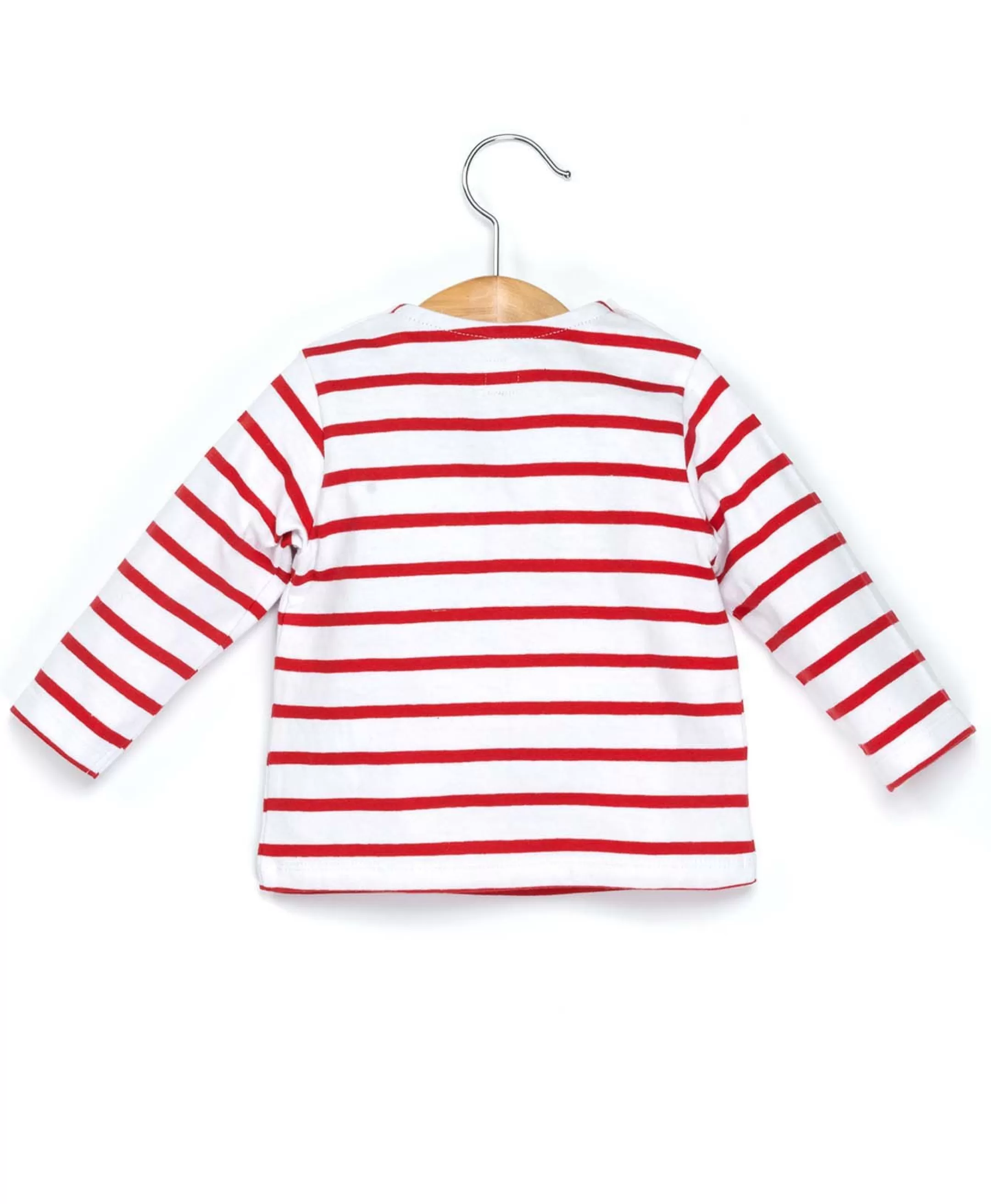 Terre de Marins MARINIERE ML FOND BLANC RAYE ROUGE PELY Best