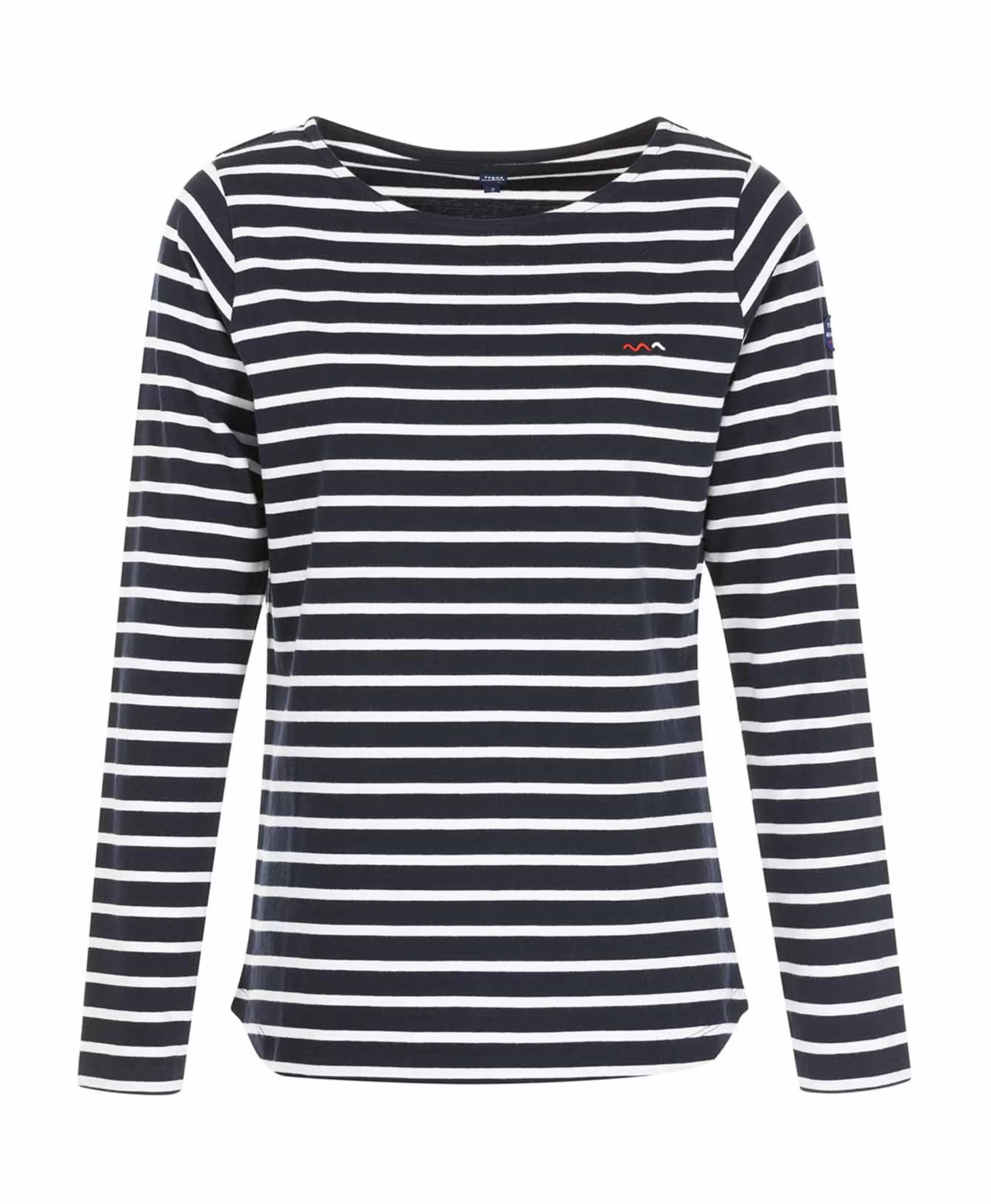 Terre de Marins MARINIERE ML FOND INDIGO RAYE BLANC PACAGE Clearance