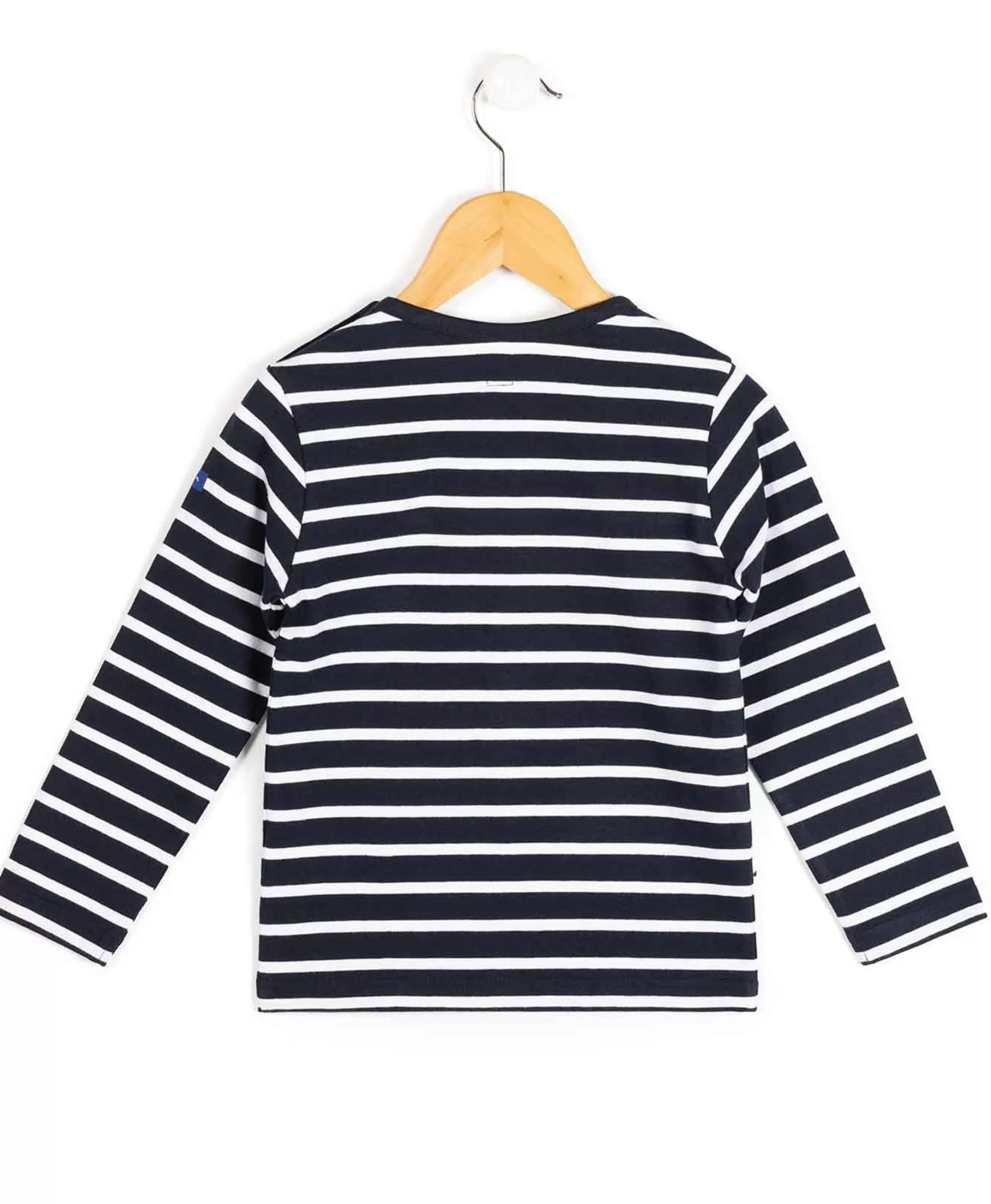 Terre de Marins MARINIERE ML FOND MARINE RAYE BLANC OPT CABATAGE Clearance