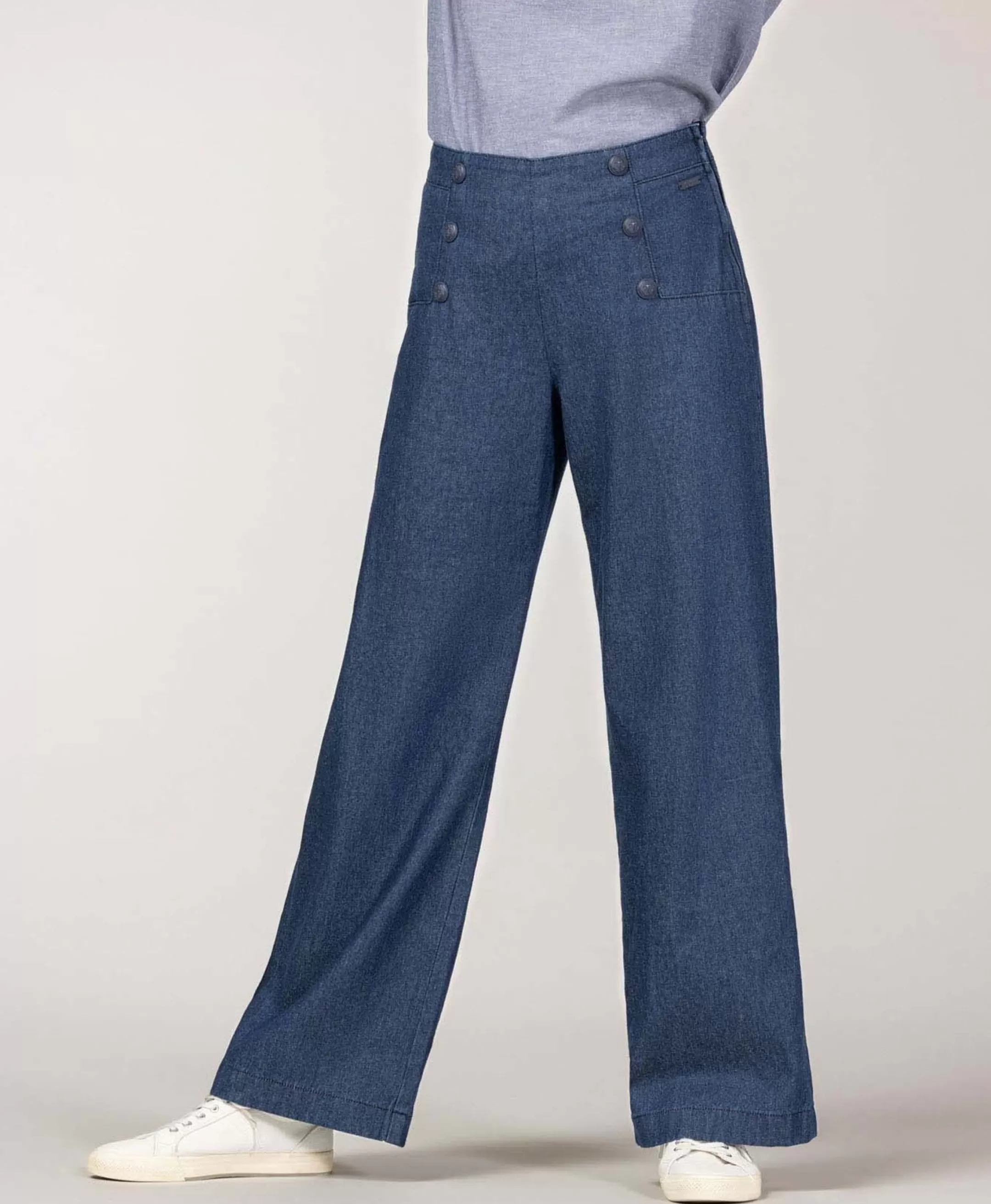 Terre de Marins PANTALON DENIM BLEU PAGANA Shop