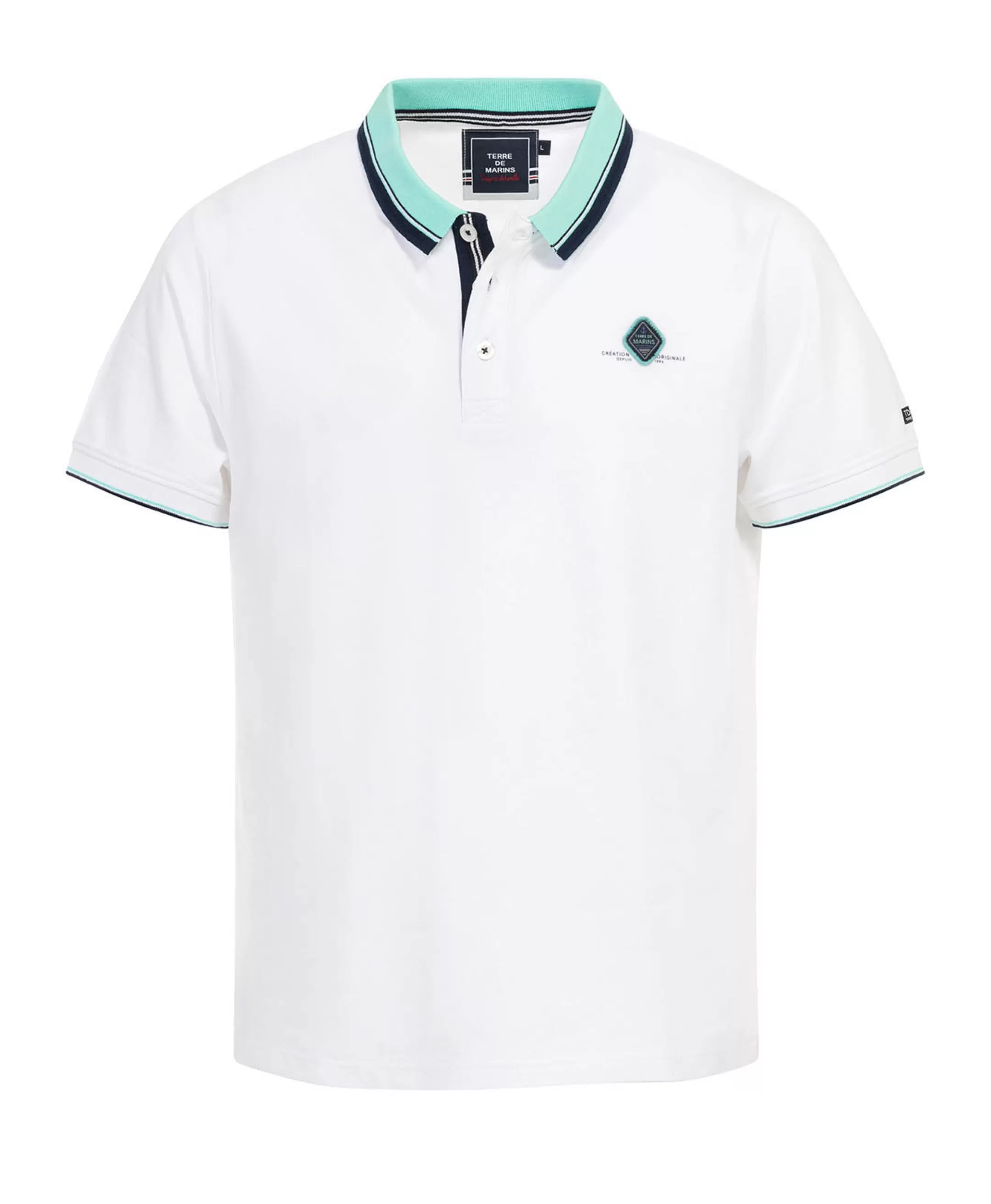 Terre de Marins POLO MC BLANC OPTIQUE GARINY Store