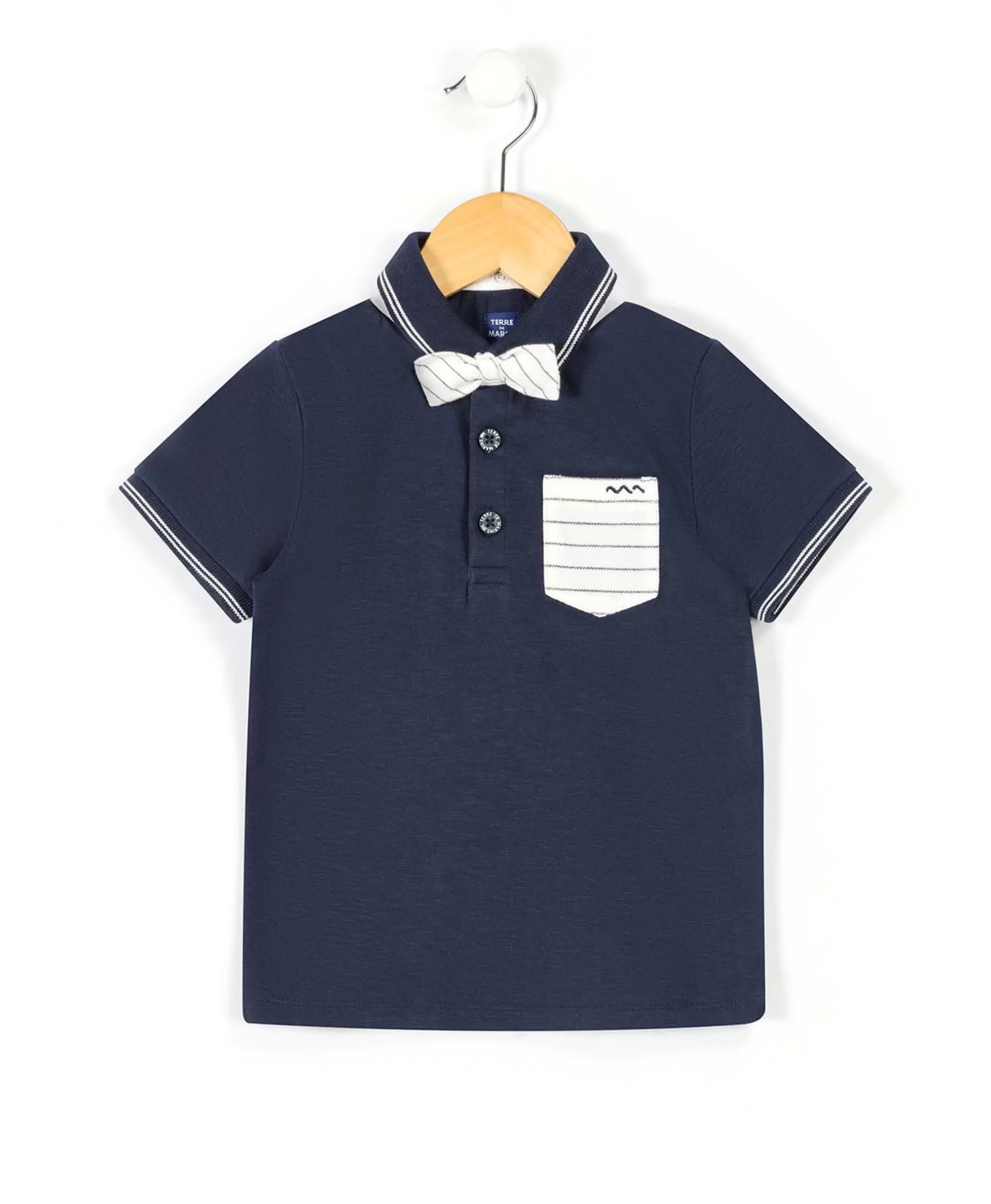 Terre de Marins POLO MC BLEU INDIGO CERNOL Discount