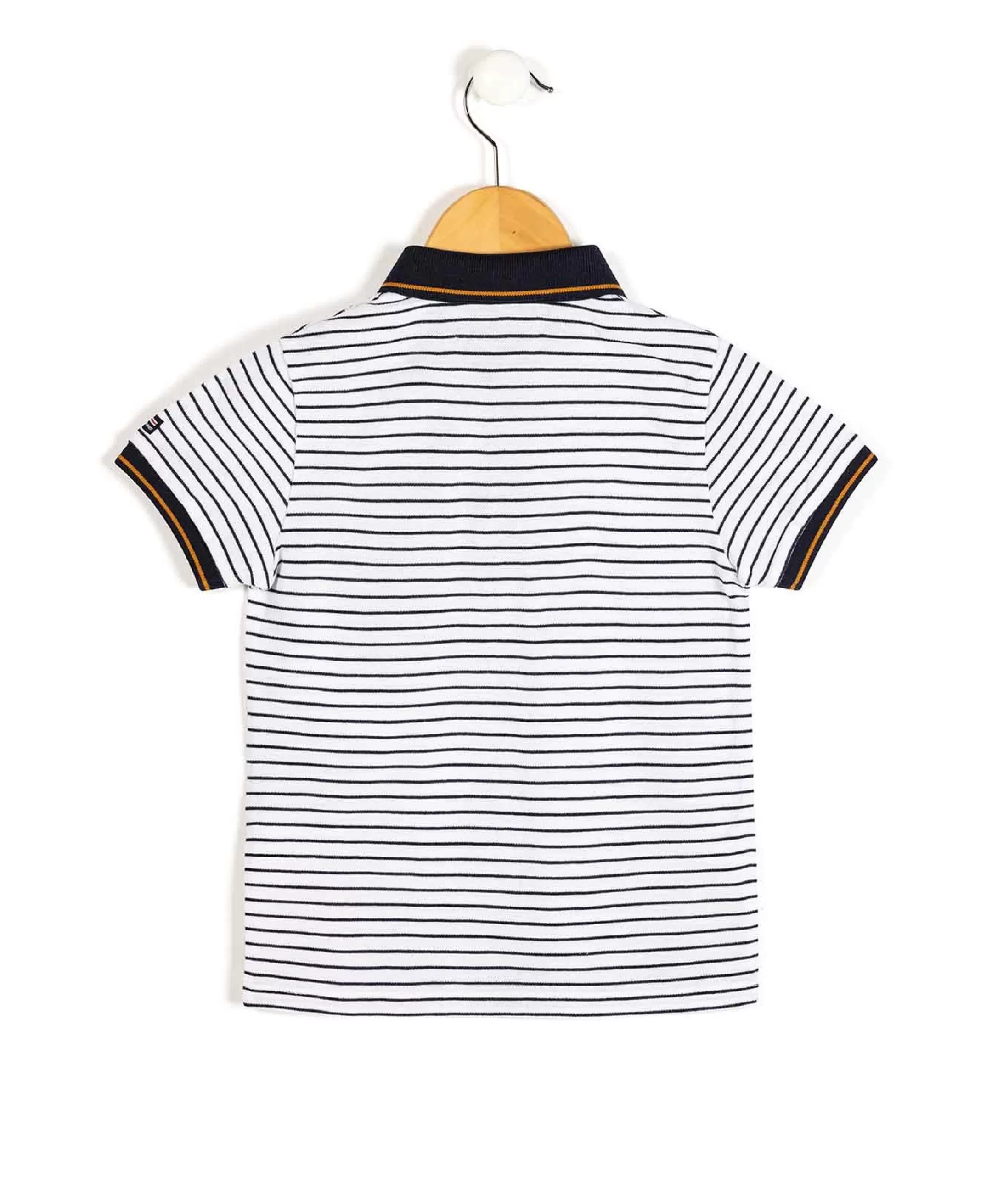 Terre de Marins POLO MC FOND BLANC RAYE BLEU CARNO Best Sale