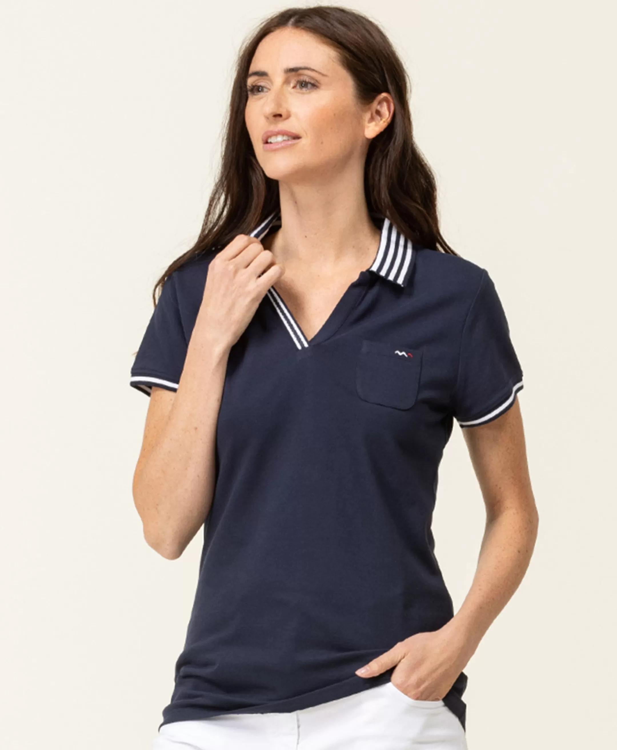 Terre de Marins POLO MC INDIGO COLAY Shop