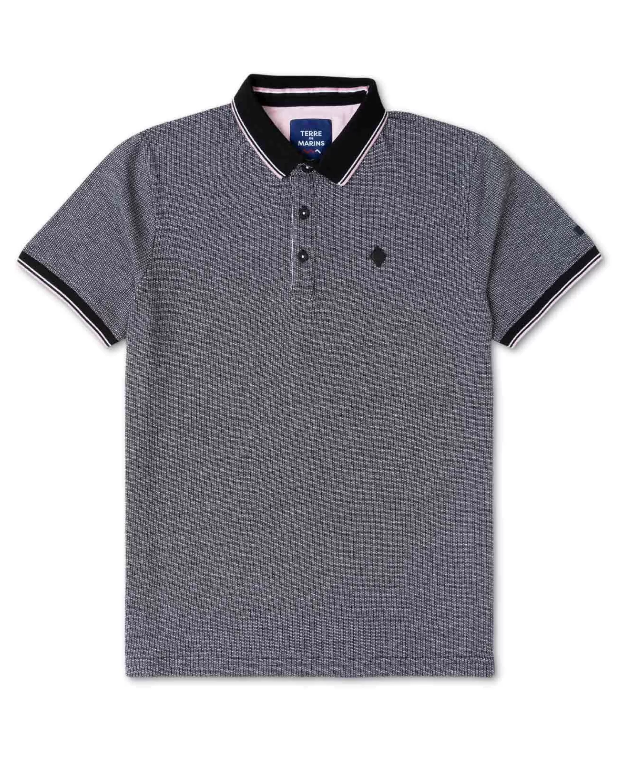 Terre de Marins POLO MC NOIR CIDARO Cheap