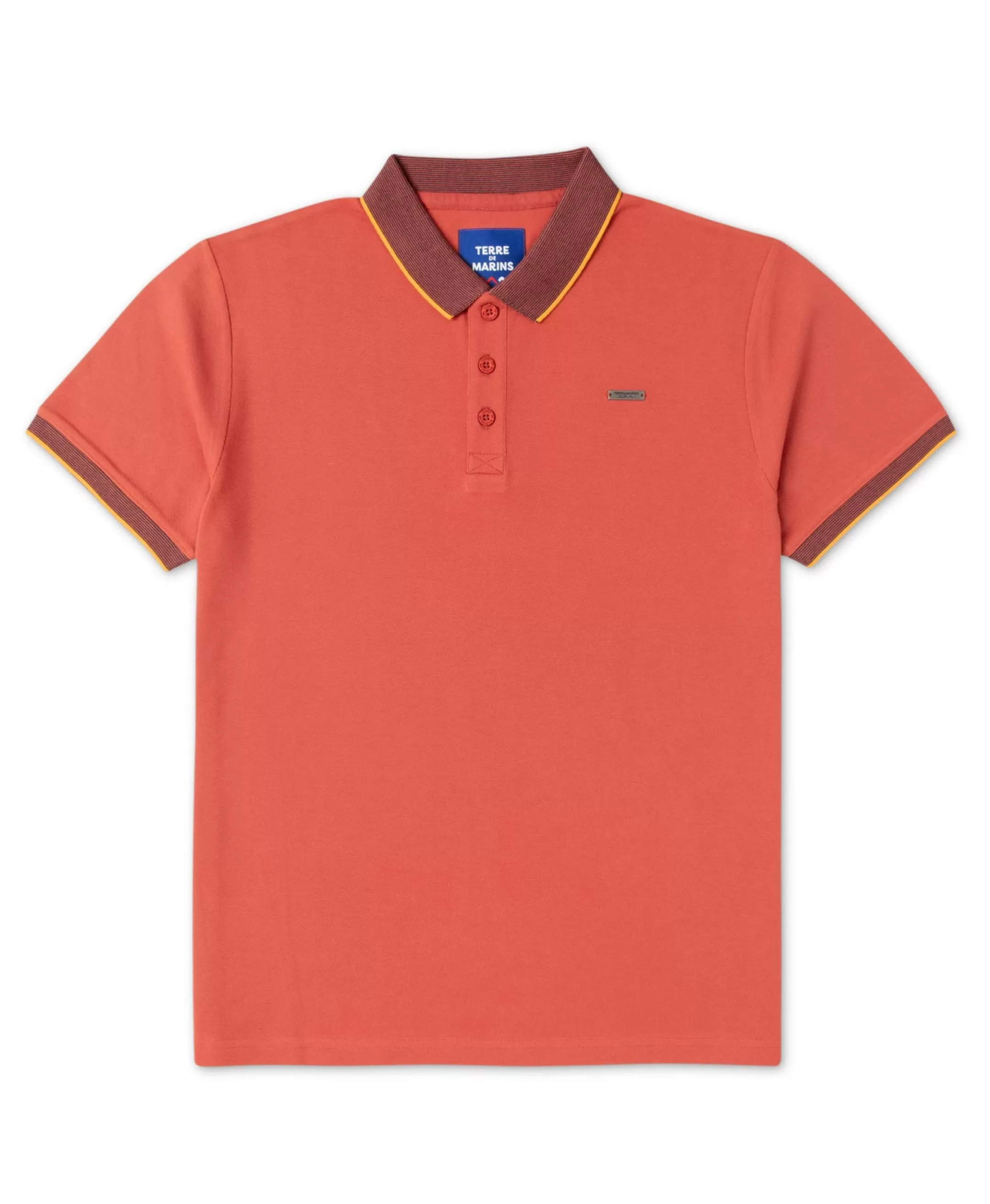 Terre de Marins POLO MC ROUGE BRIQUE OREVOIR Best Sale