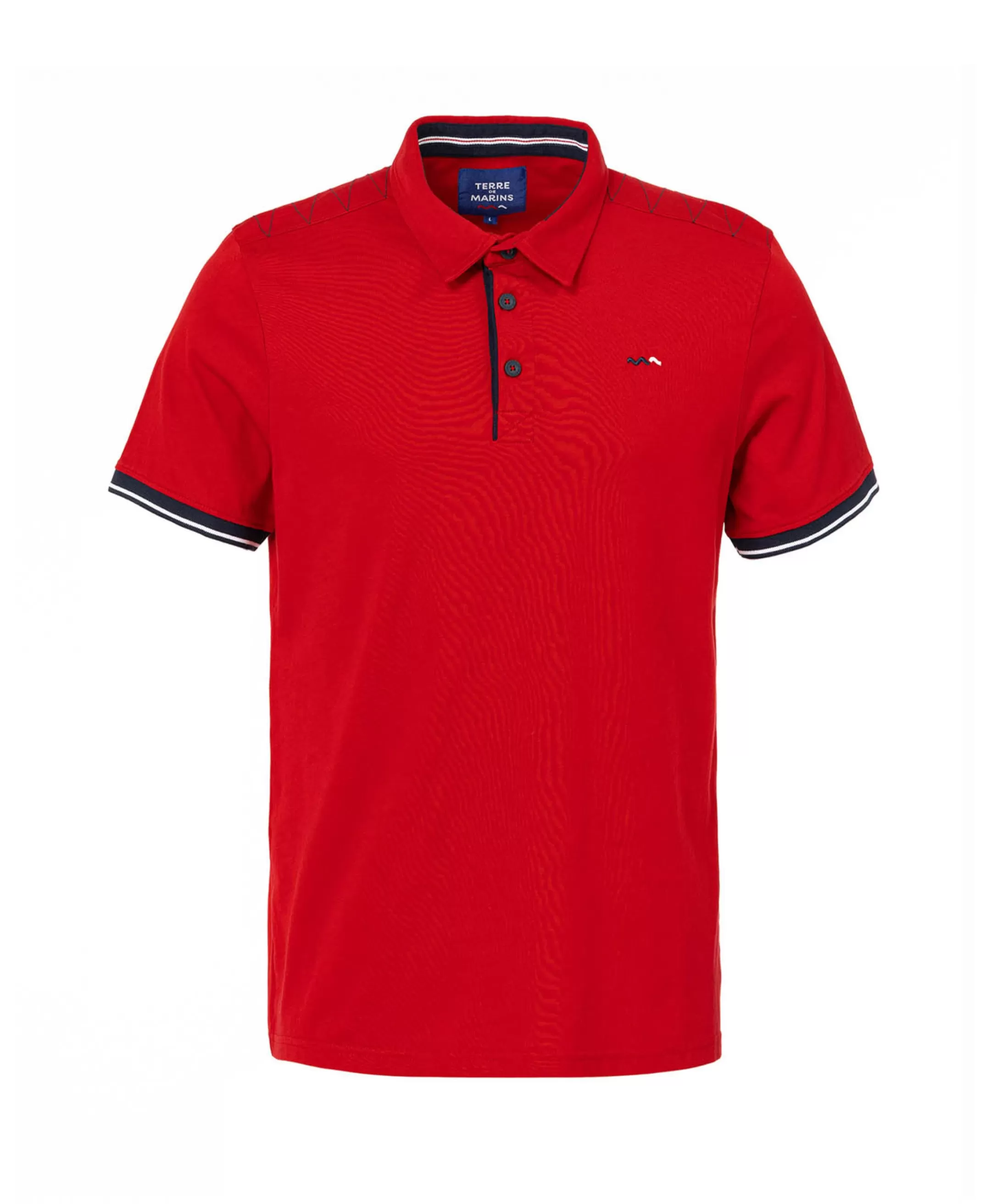 Terre de Marins POLO MC ROUGE OLDUN Cheap