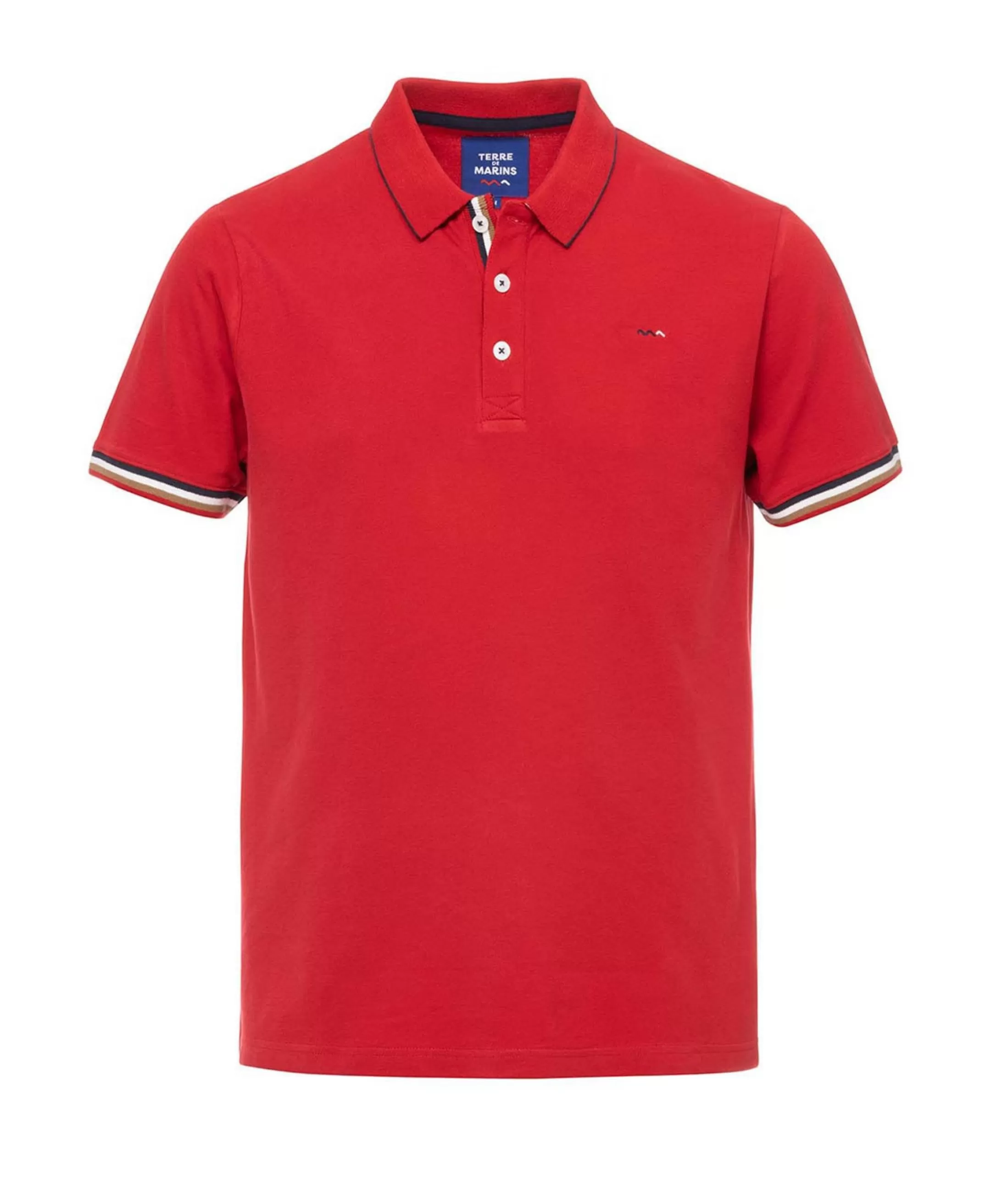 Terre de Marins POLO MC ROUGE RUBIS CABYST New