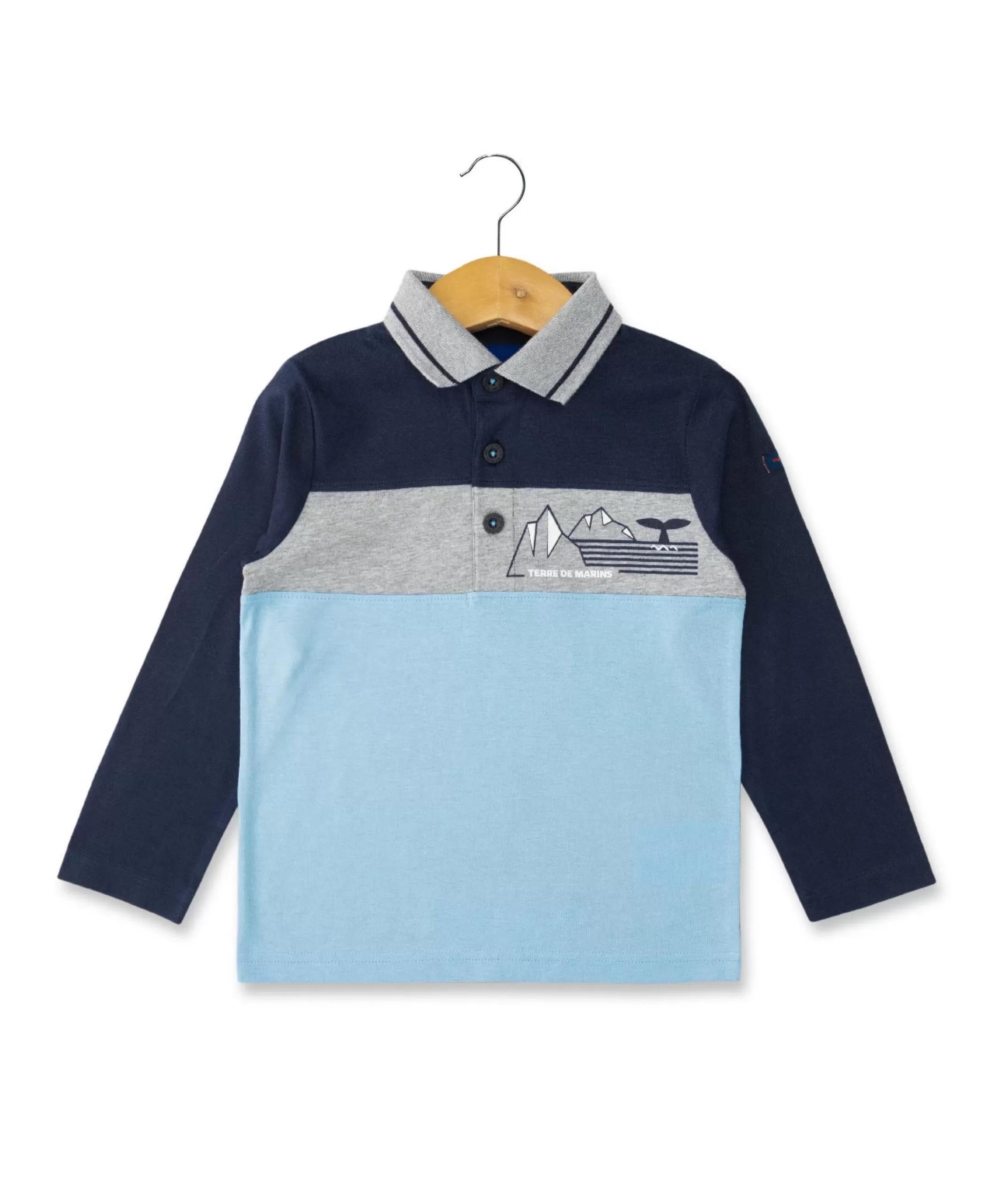 Terre de Marins POLO ML BLEU GLACIER ODECOU Cheap