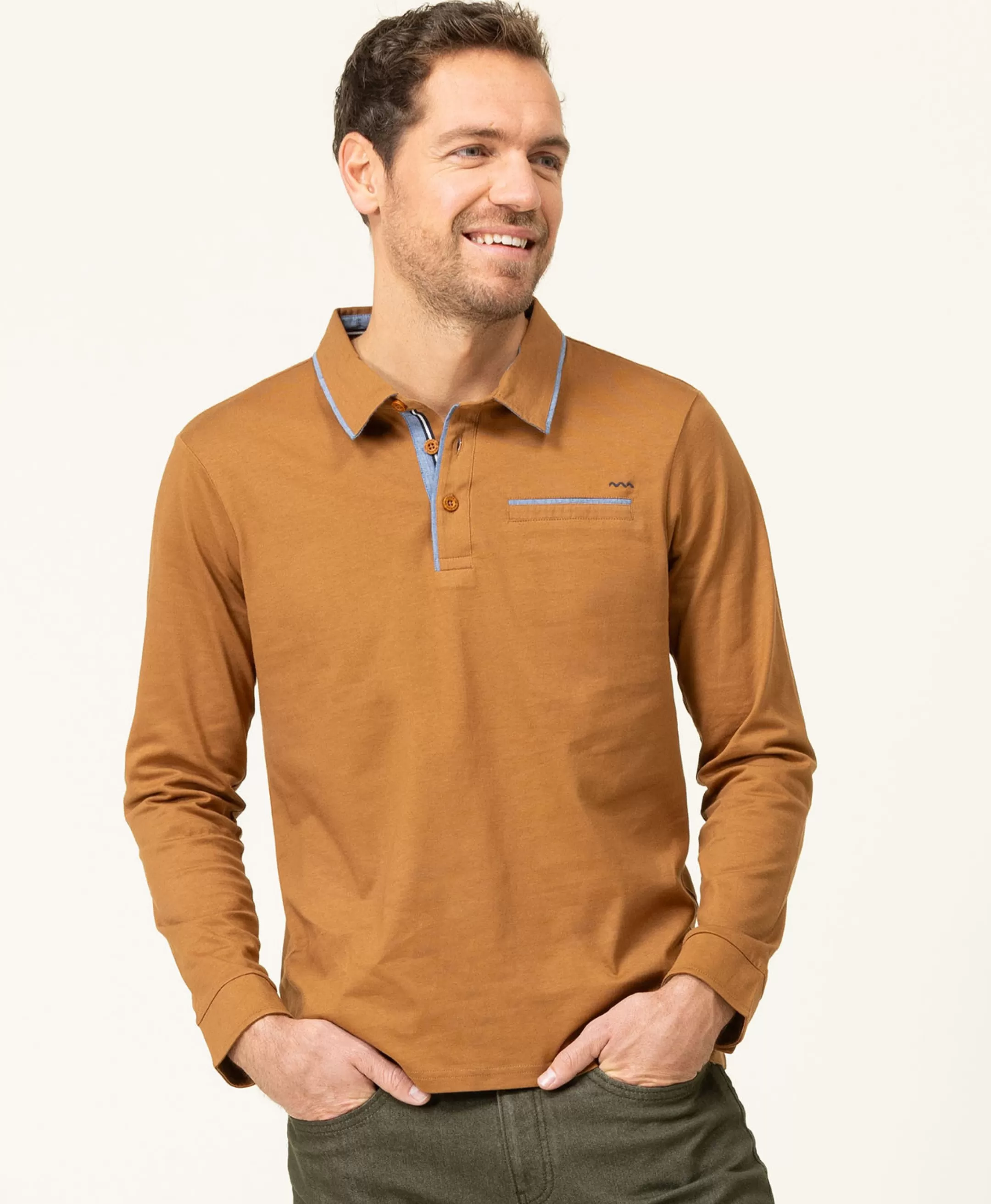 Terre de Marins POLO ML CAMEL ORDON Best