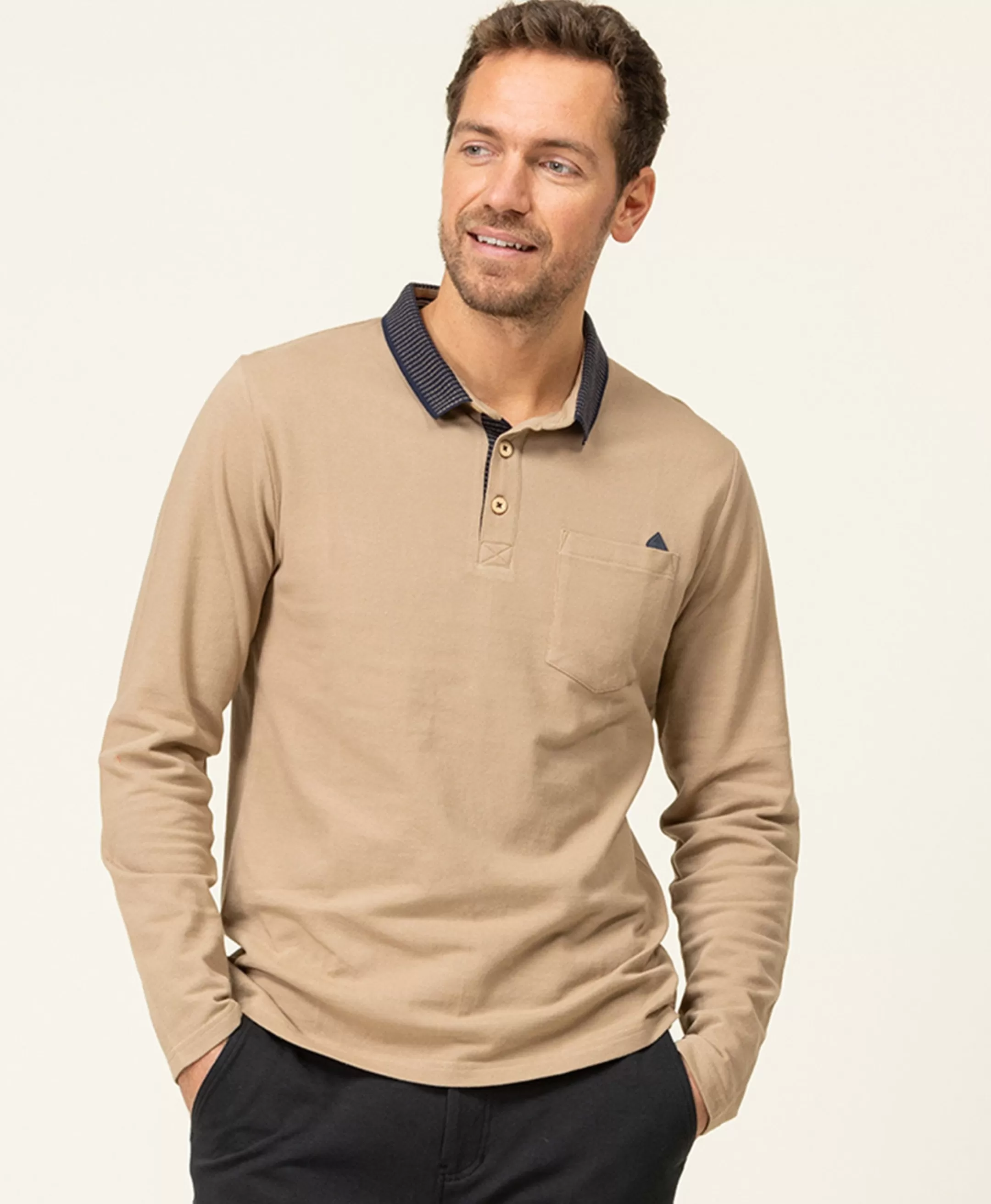 Terre de Marins POLO ML SABLE ORAI Best Sale