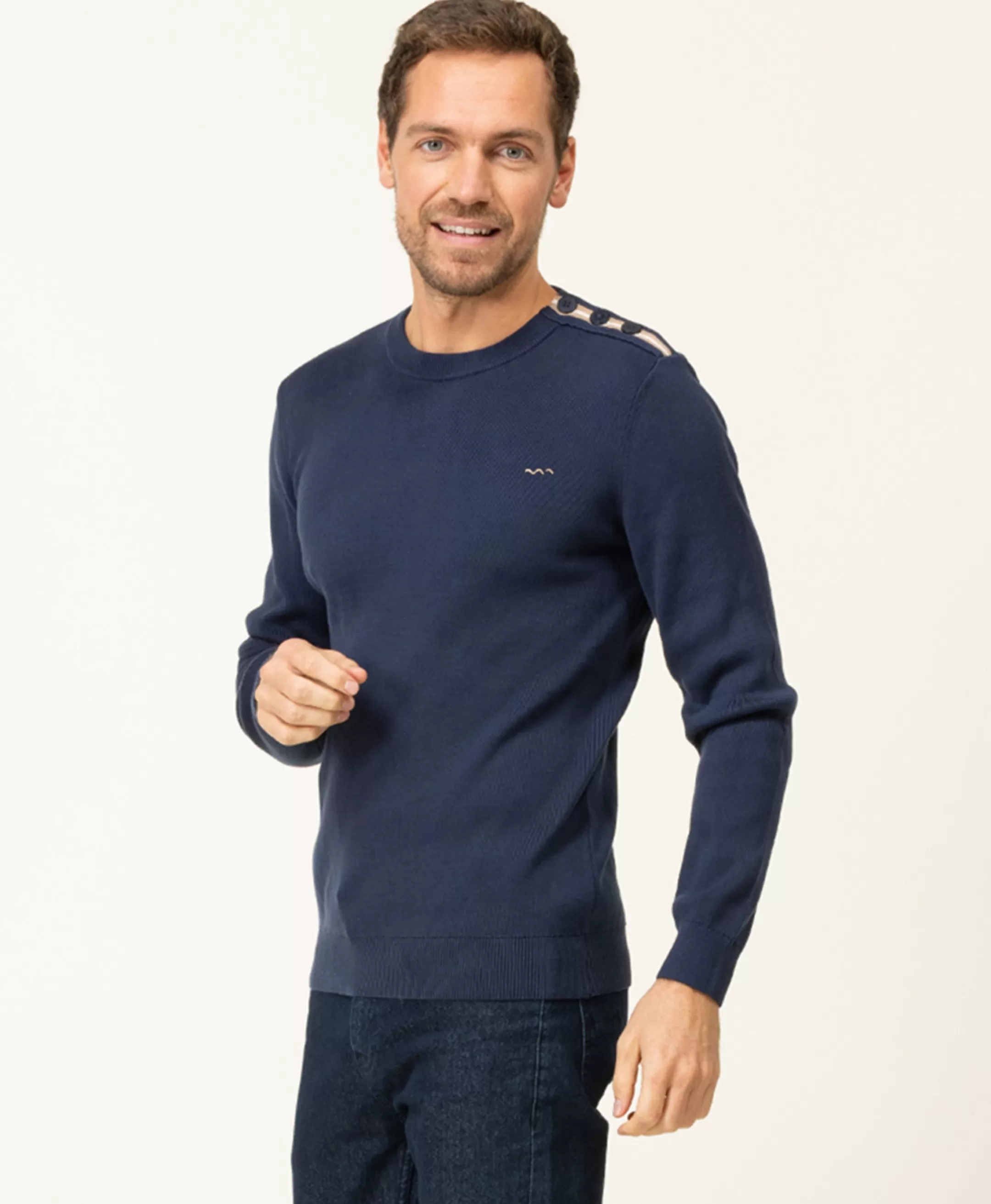 Terre de Marins PULL BLEU MINERAL KAFULL New