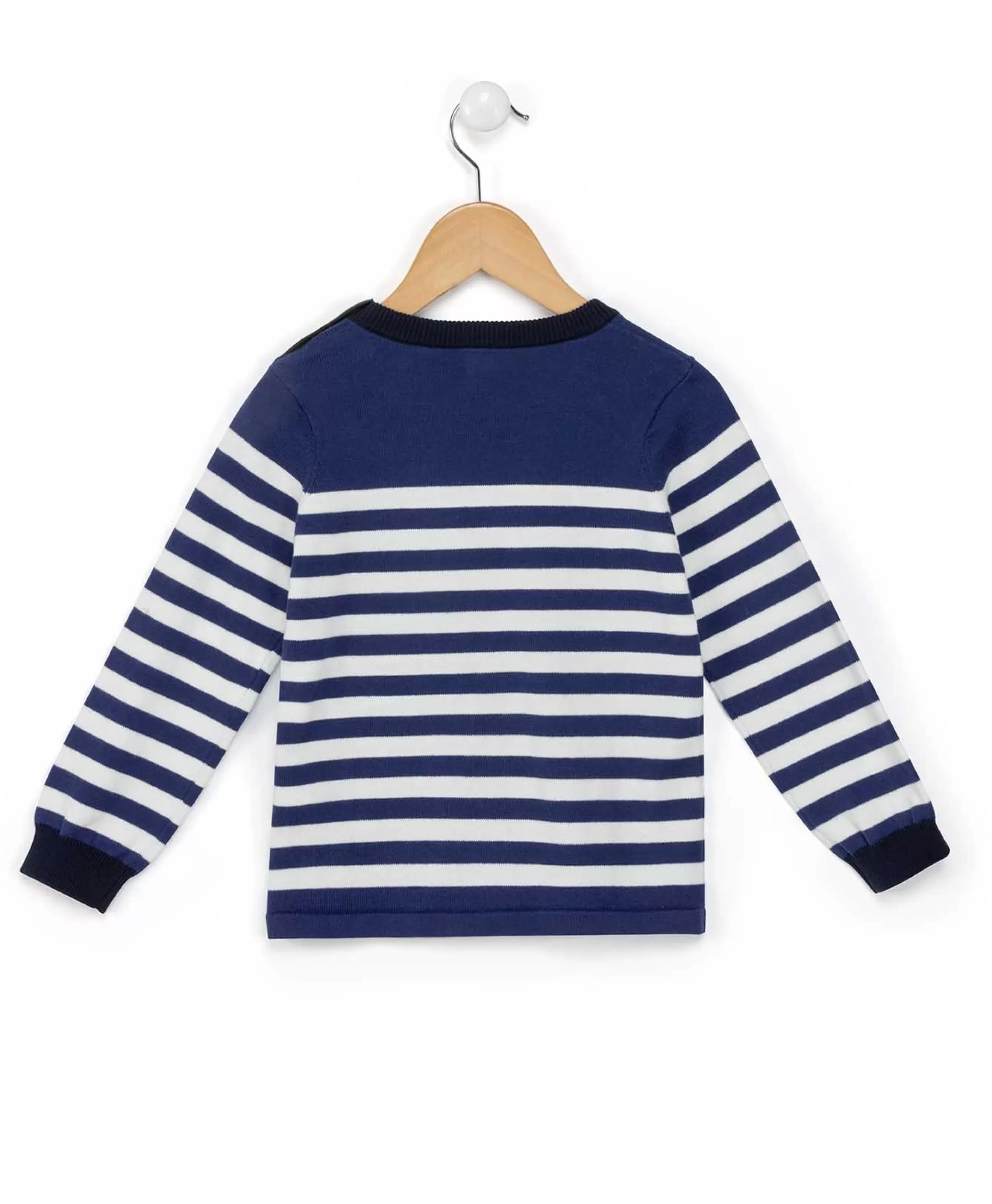 Terre de Marins PULL FOND BLEU RAYE BLANC BIENY Outlet