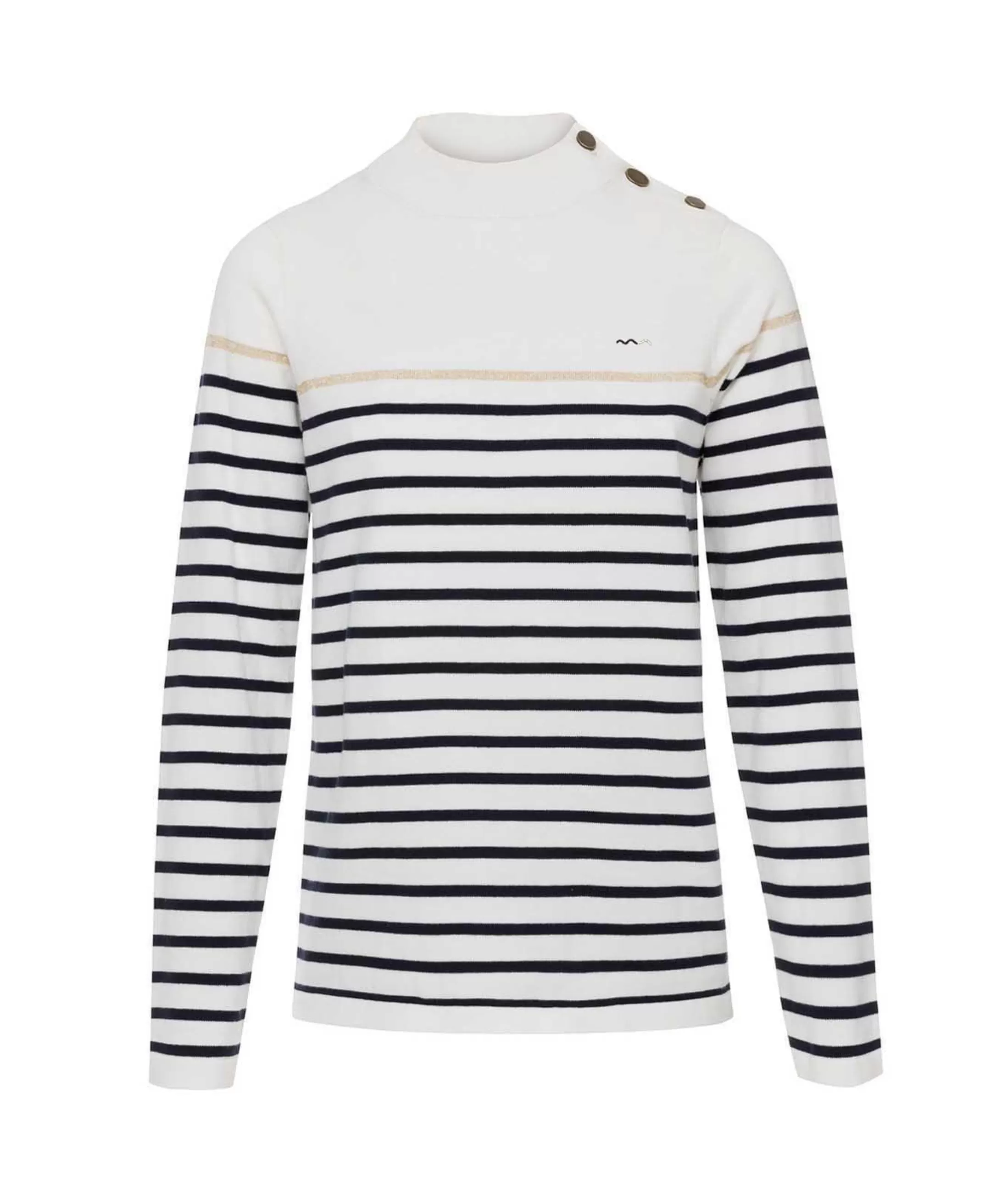 Terre de Marins PULL FOND NATUREL RAYE MARINE BORICHA Online