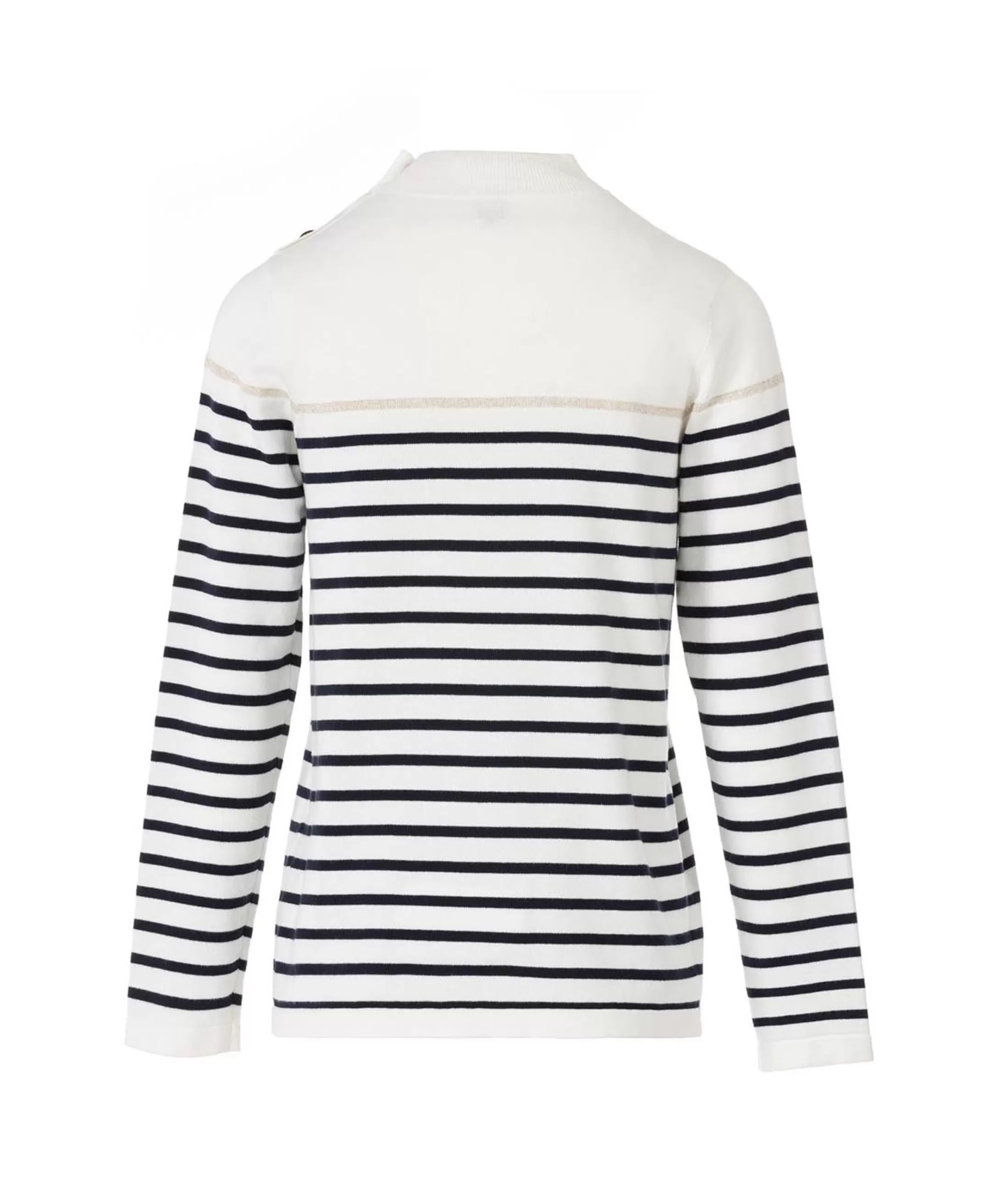 Terre de Marins PULL FOND NATUREL RAYE MARINE BORICHA Online