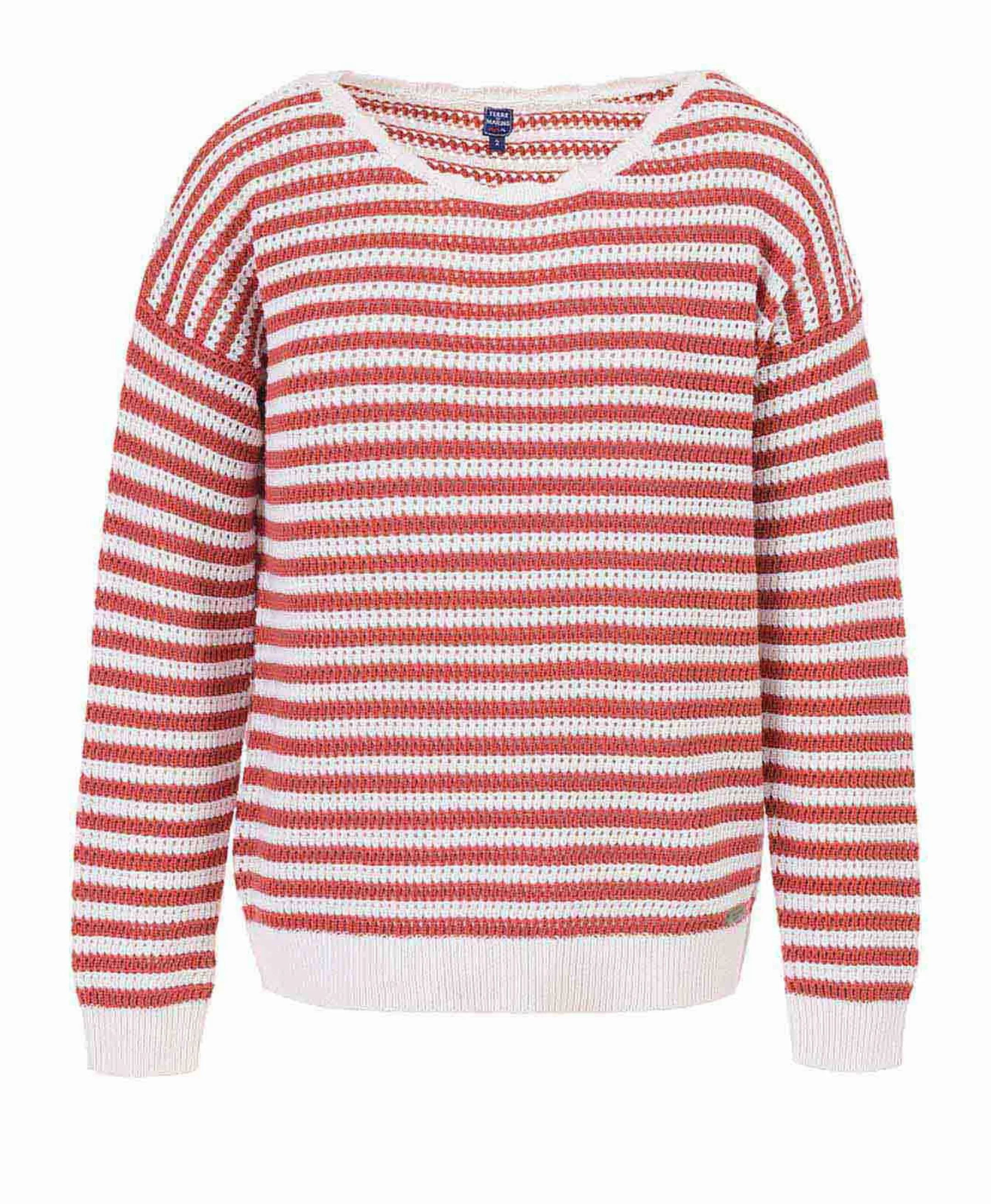 Terre de Marins PULL FOND NATUREL RAYE ROSE HASPULL Cheap