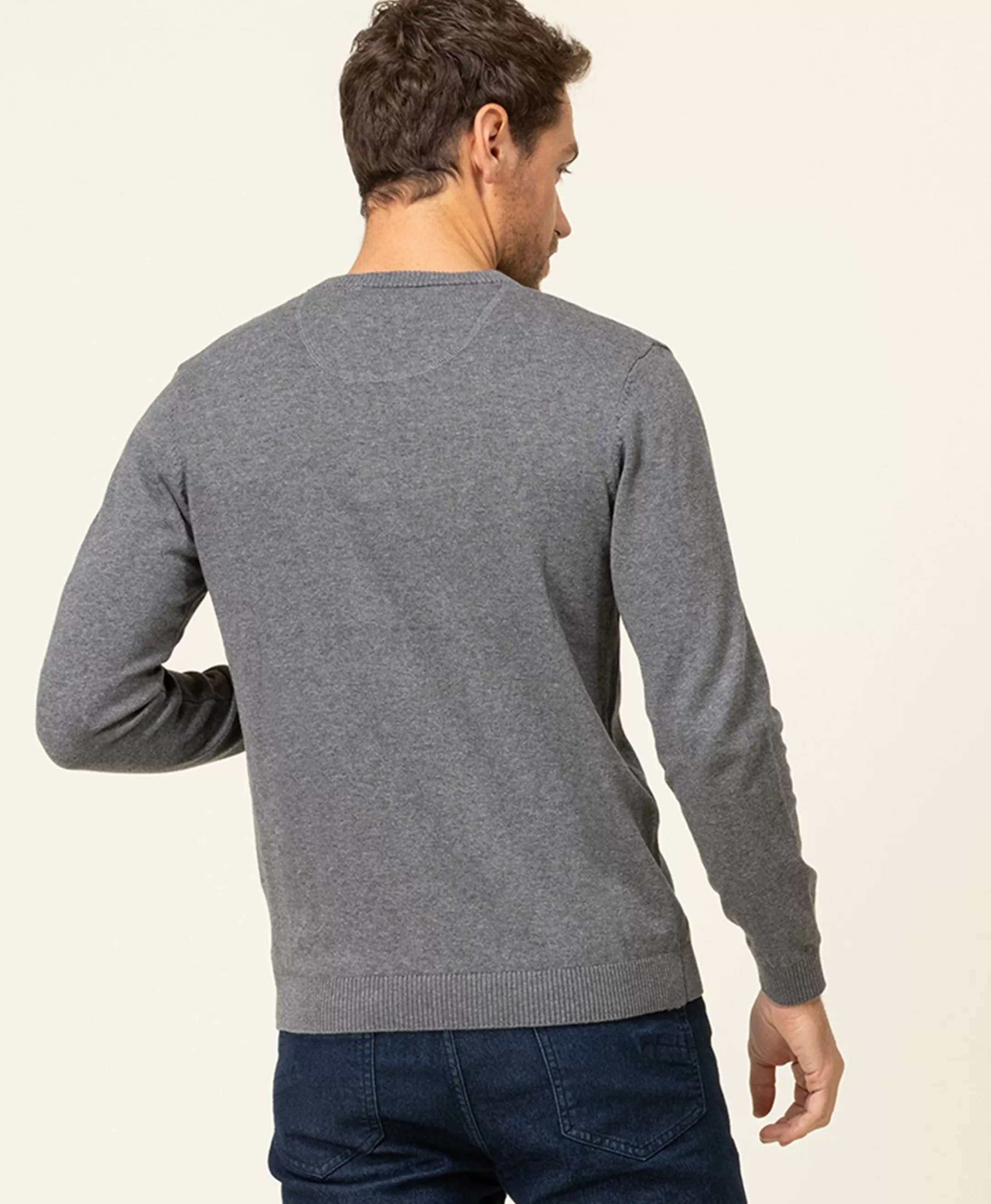 Terre de Marins PULL GRIS CHINE FONCE KARIBA Best Sale