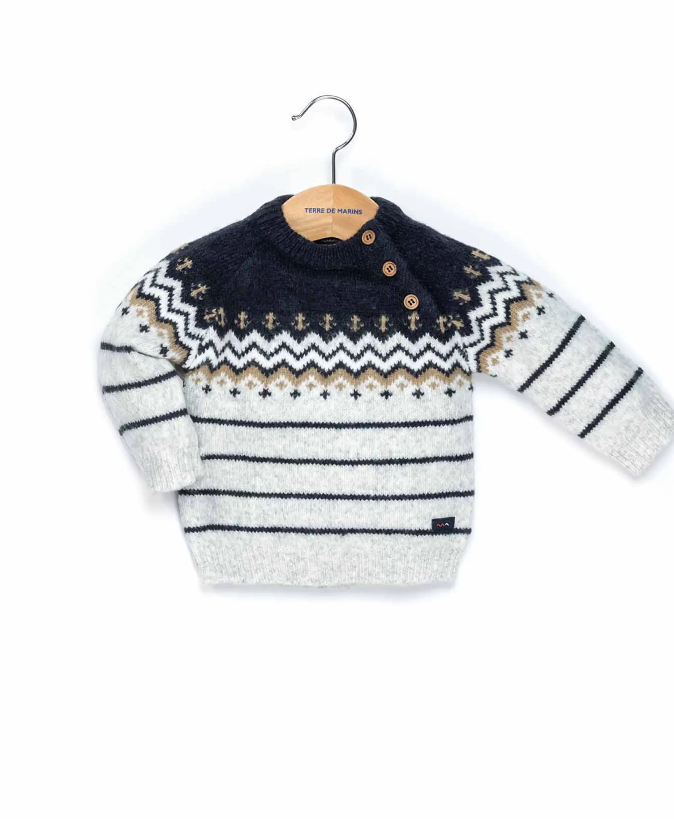 Terre de Marins PULL GRIS CHINE PLOUFO Shop