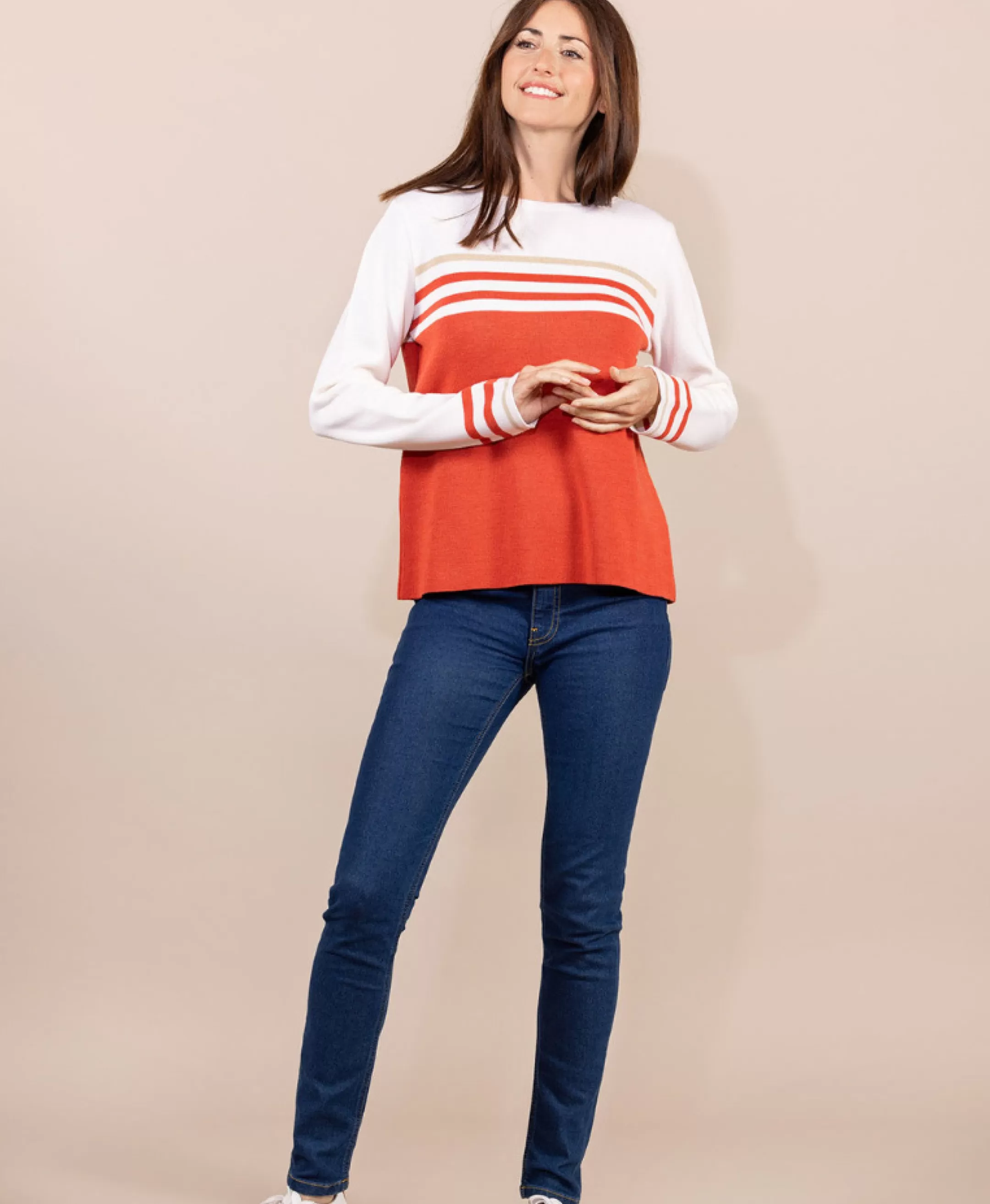 Terre de Marins PULL ORANGE KOLETTE Clearance