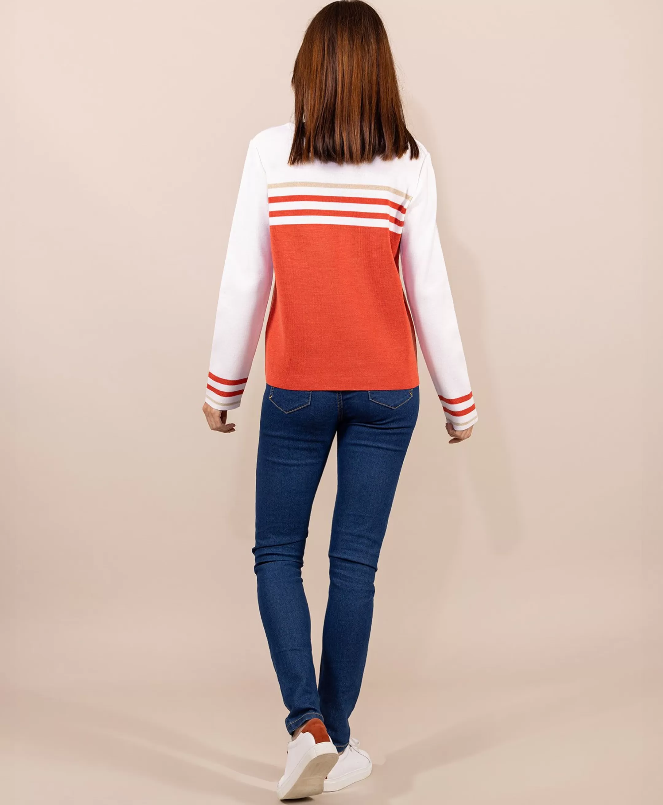 Terre de Marins PULL ORANGE KOLETTE Clearance