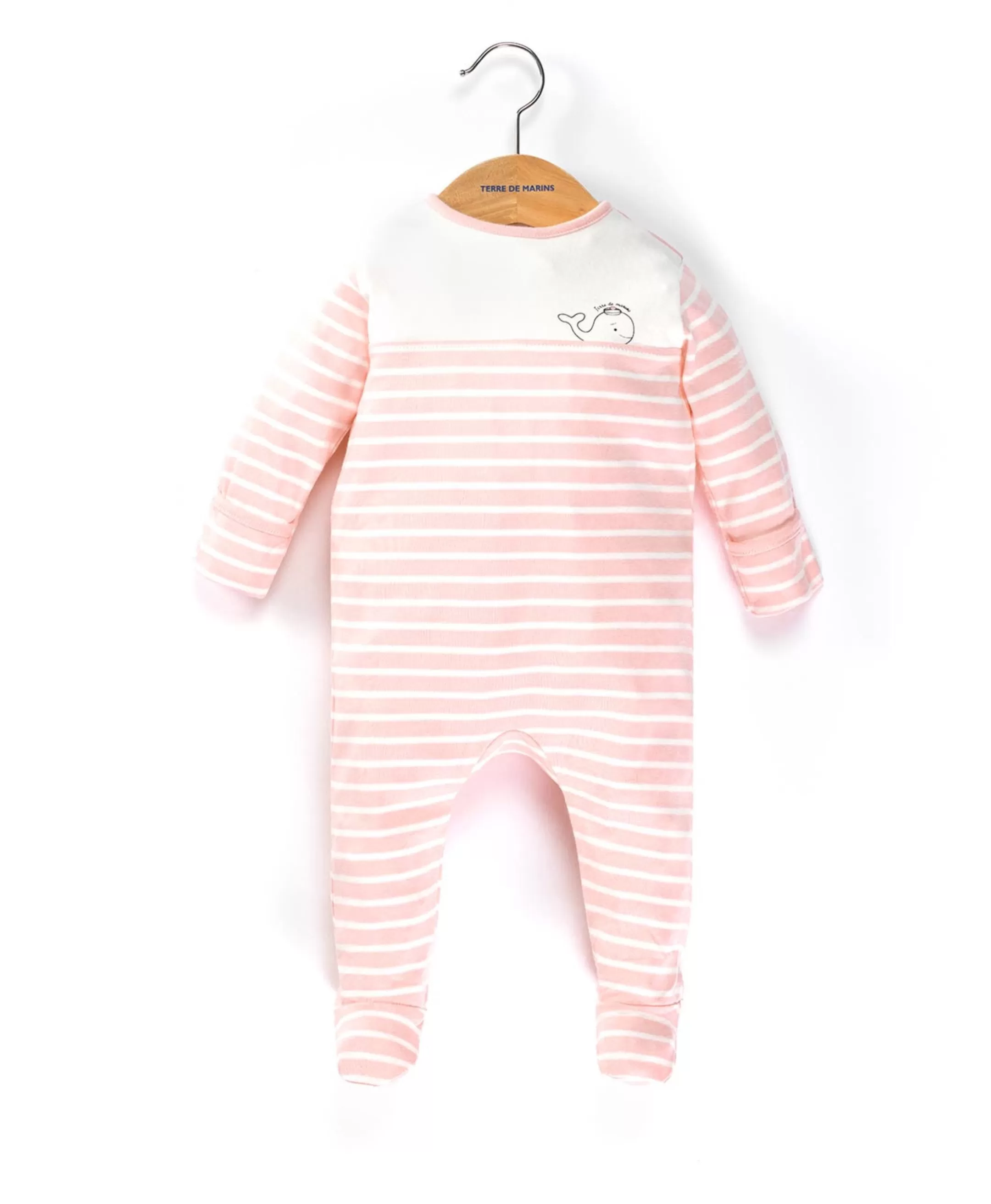 Terre de Marins PYJAMA FOND ROSE RAYE NATUREL NYJAMA Outlet