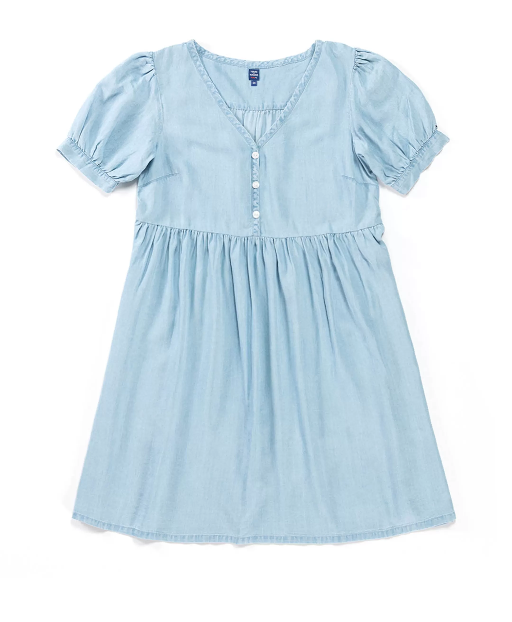 Terre de Marins ROBE MC DENIM CLAIR PIRAN Best Sale