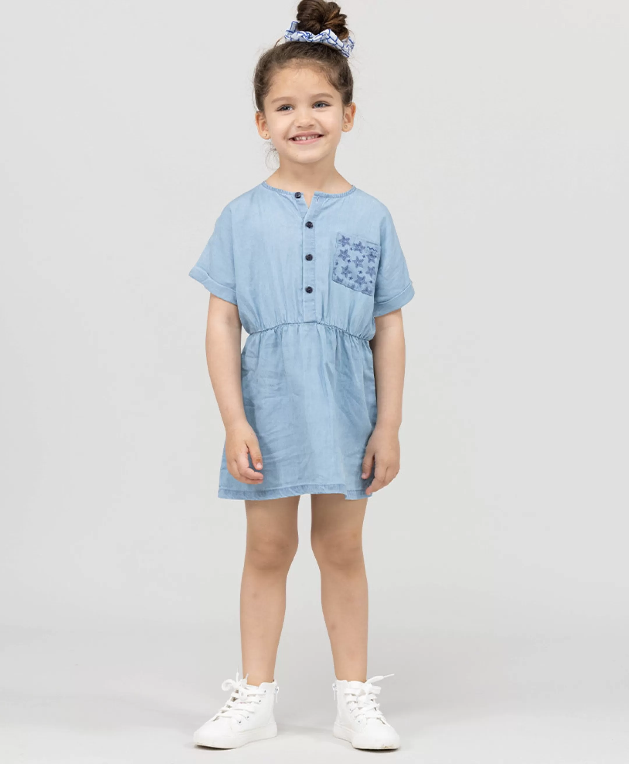 Terre de Marins ROBE MC DENIM CLAIR POLINA Fashion