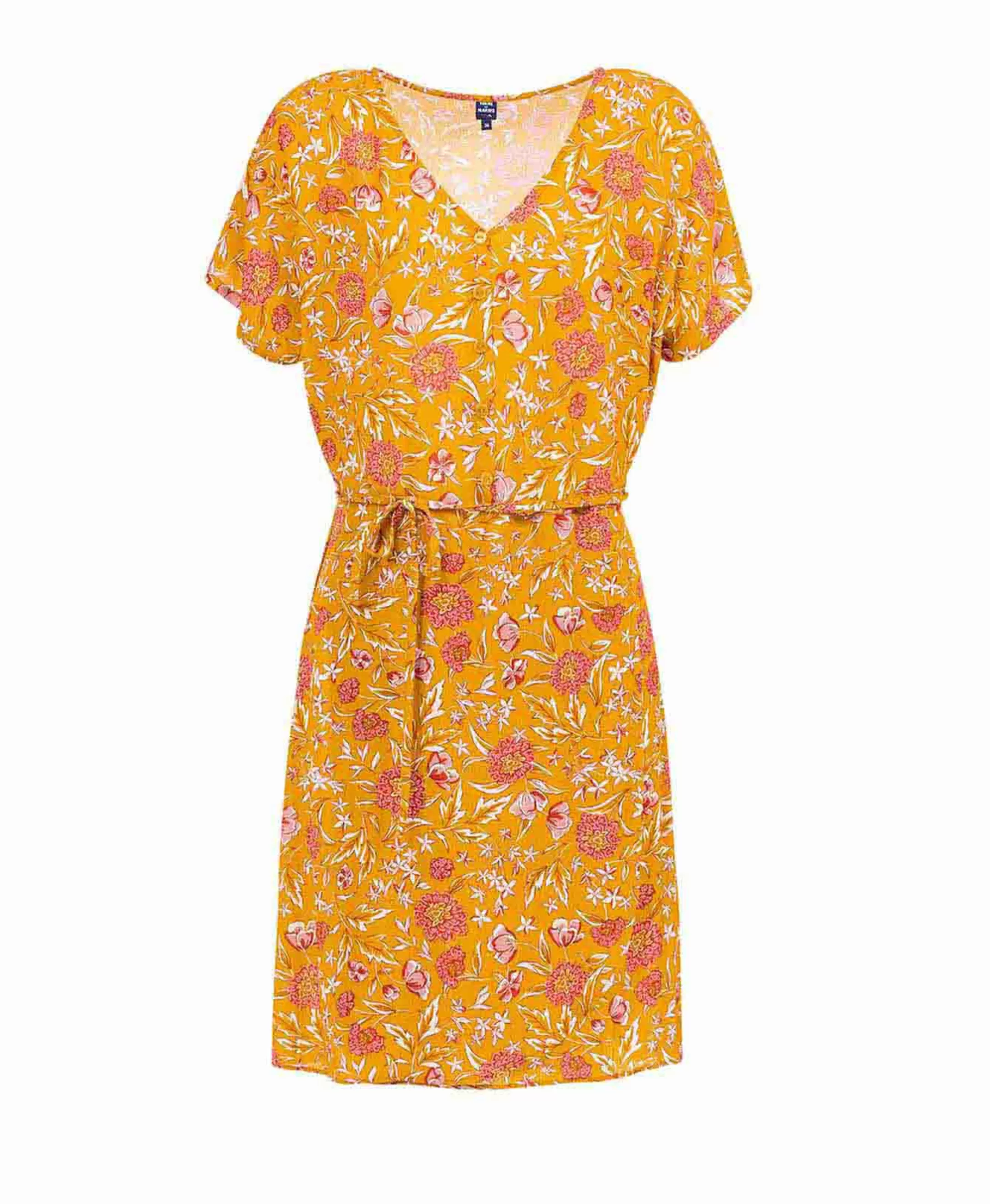 Terre de Marins ROBE MC IMPRIME JAUNE PARO Best Sale